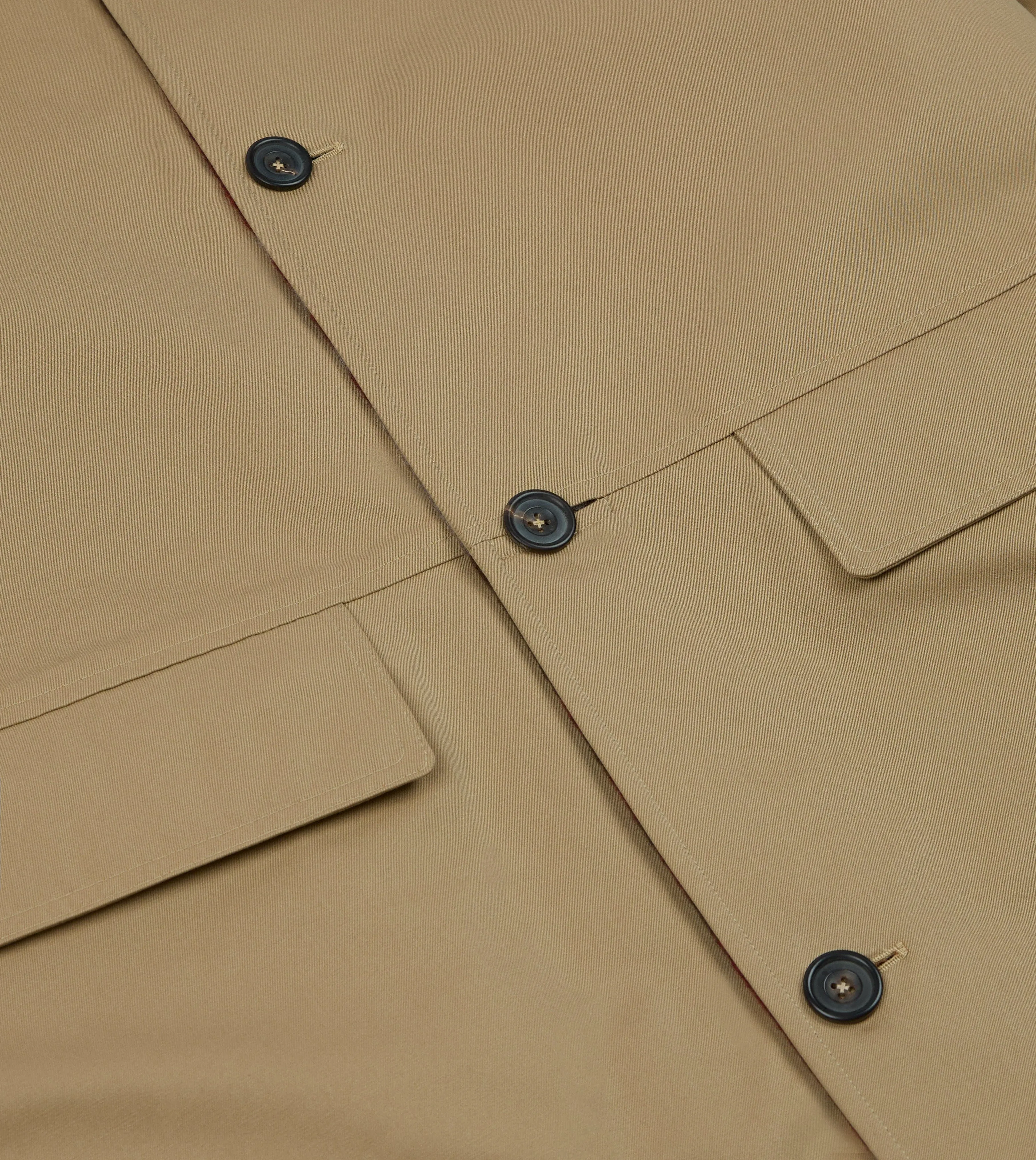 Reversible Cotton–Blanket Raglan Mac sold by Drake's London product image thumbnail 5