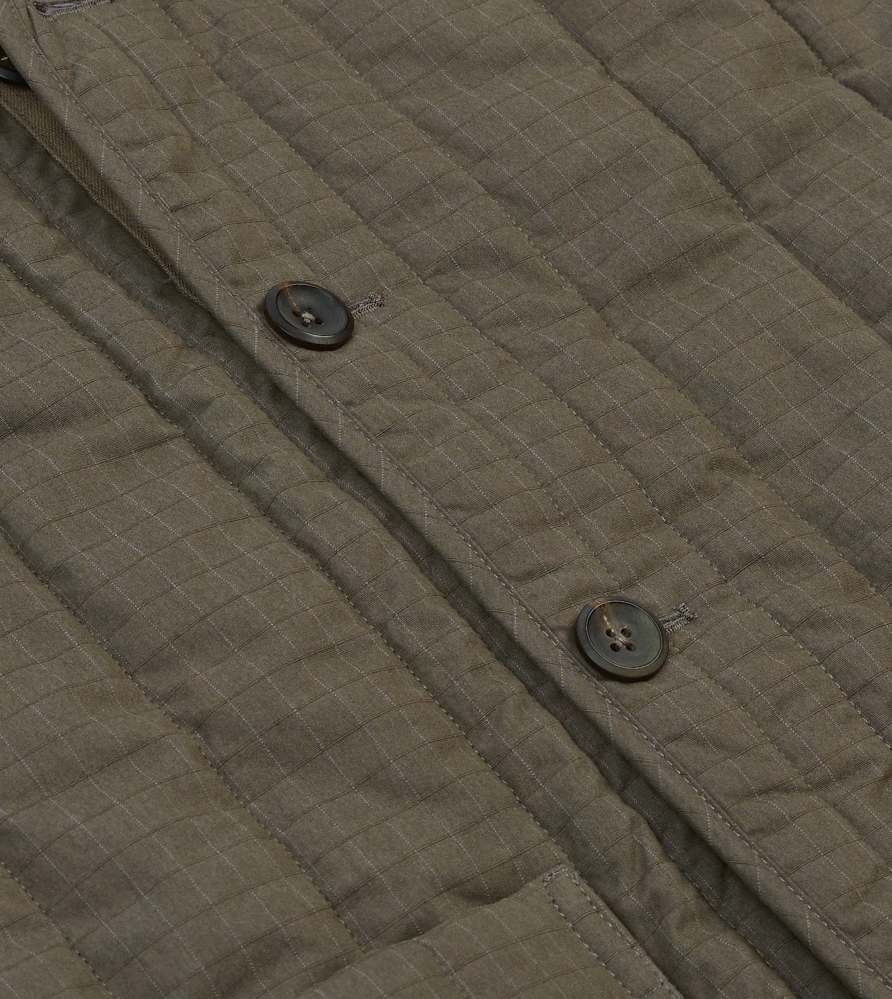 Green Ripstop Quilted Vest sold by Drake's London product image thumbnail 4