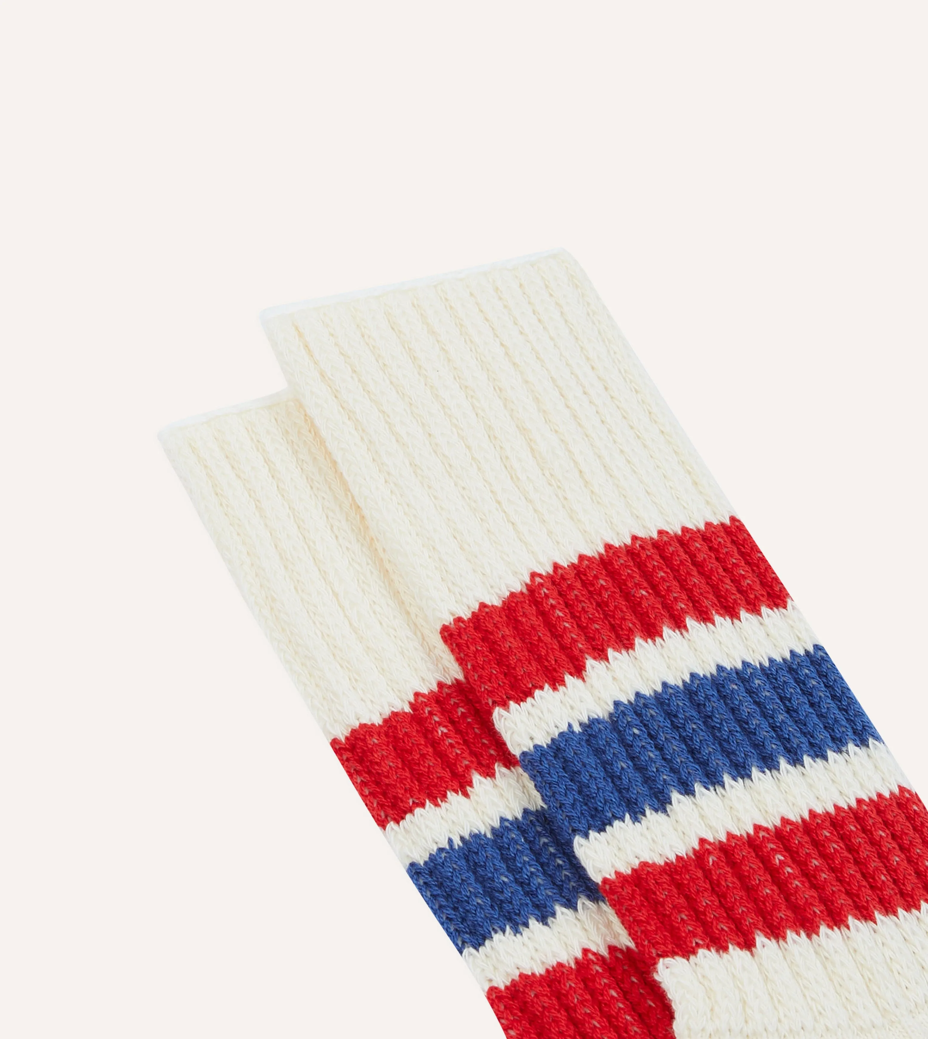 RoToTo Red and Blue Cotton Crew Socks sold by Drake's London product image thumbnail 3