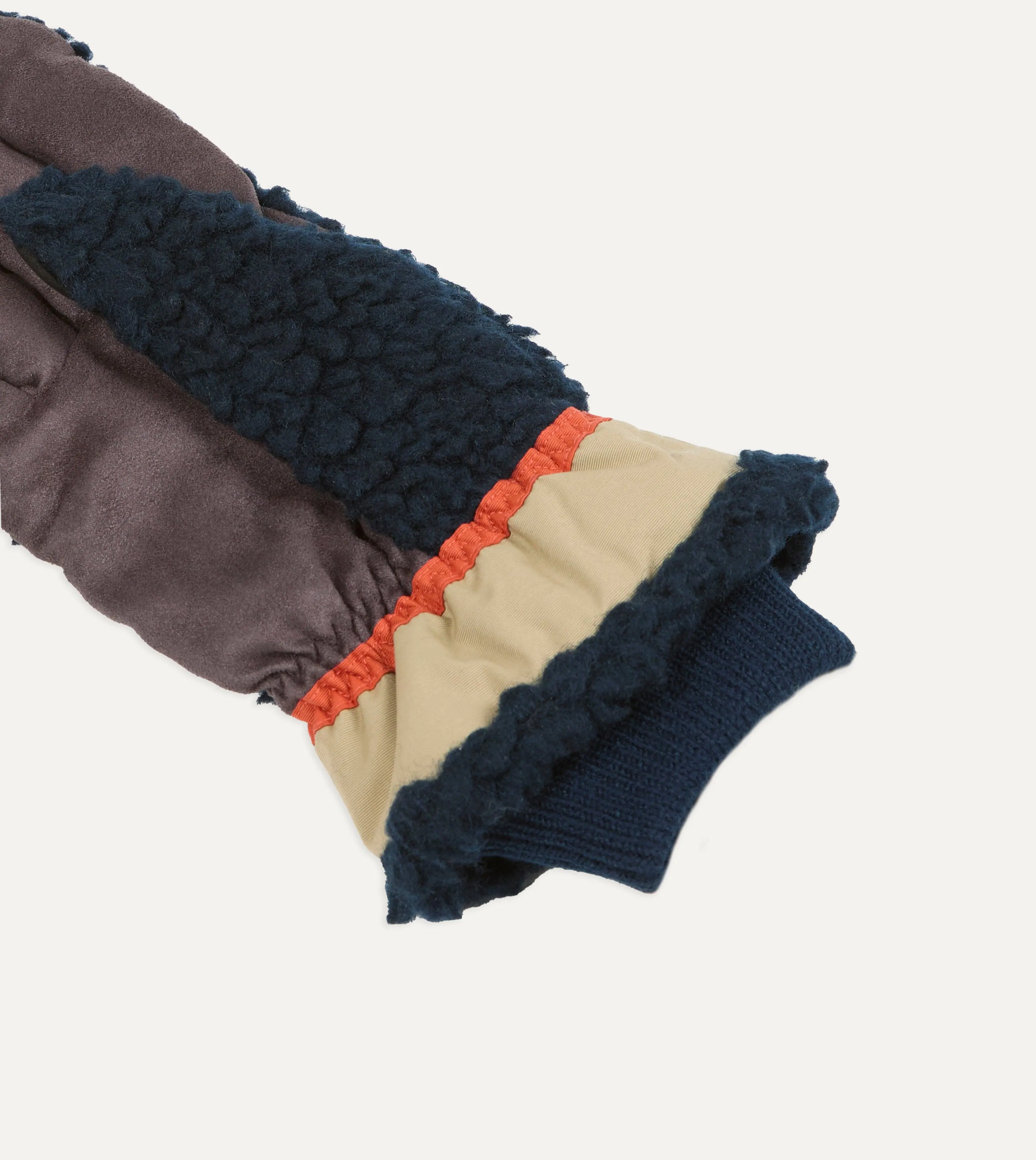 Elmer Navy Wool Pile Gloves sold by Drake's London product image thumbnail 3