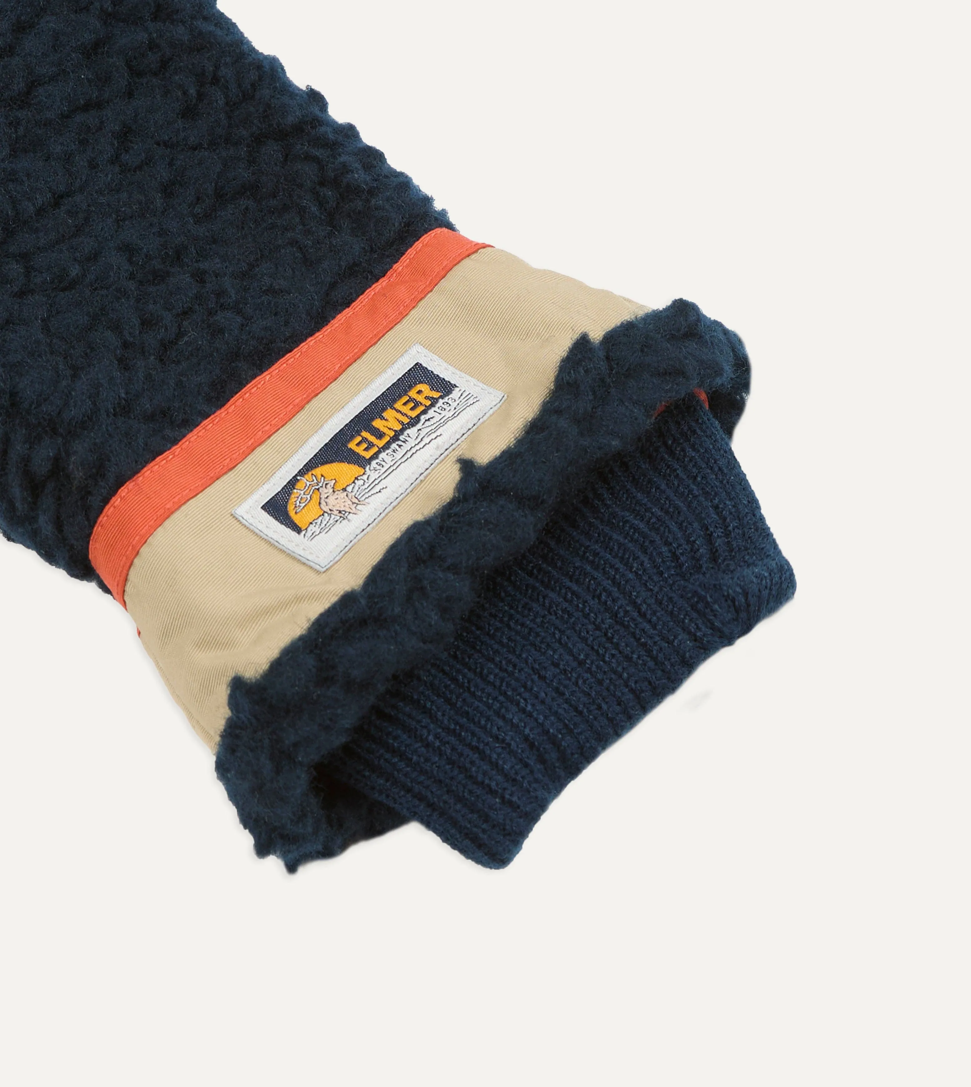 Elmer Navy Wool Pile Gloves sold by Drake's London product image thumbnail 2