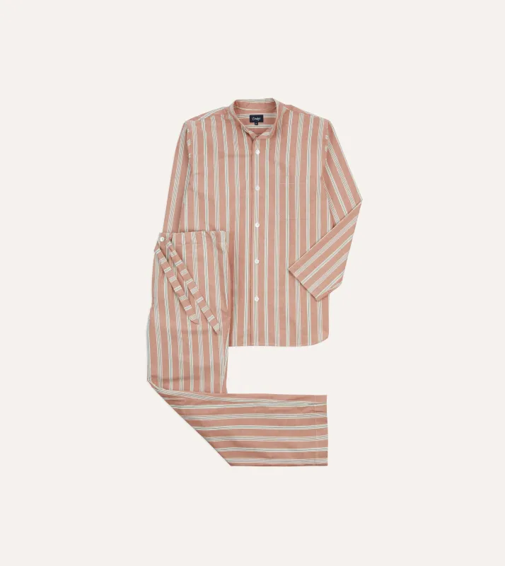 Red Stripe Cotton Pyjama Set sold by Drake's London