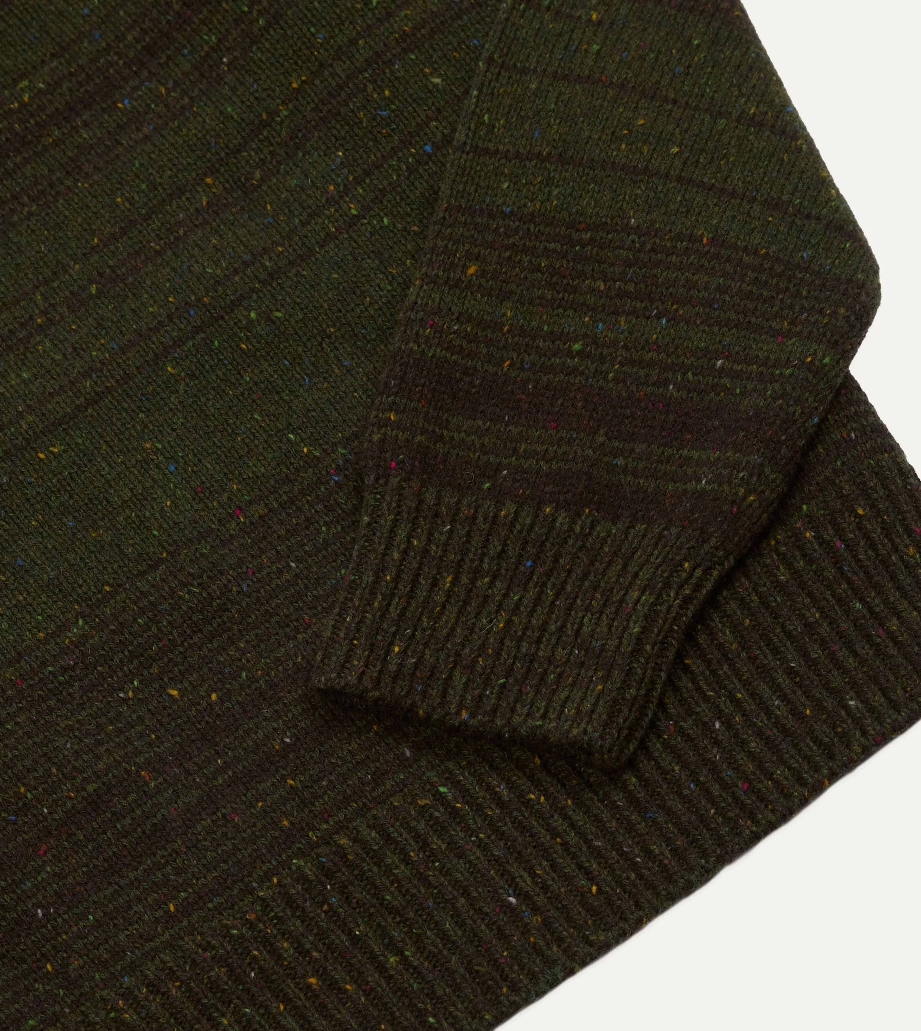 Drake's by A. Levine Olive Wool Jumper sold by Drake's London product image thumbnail 4