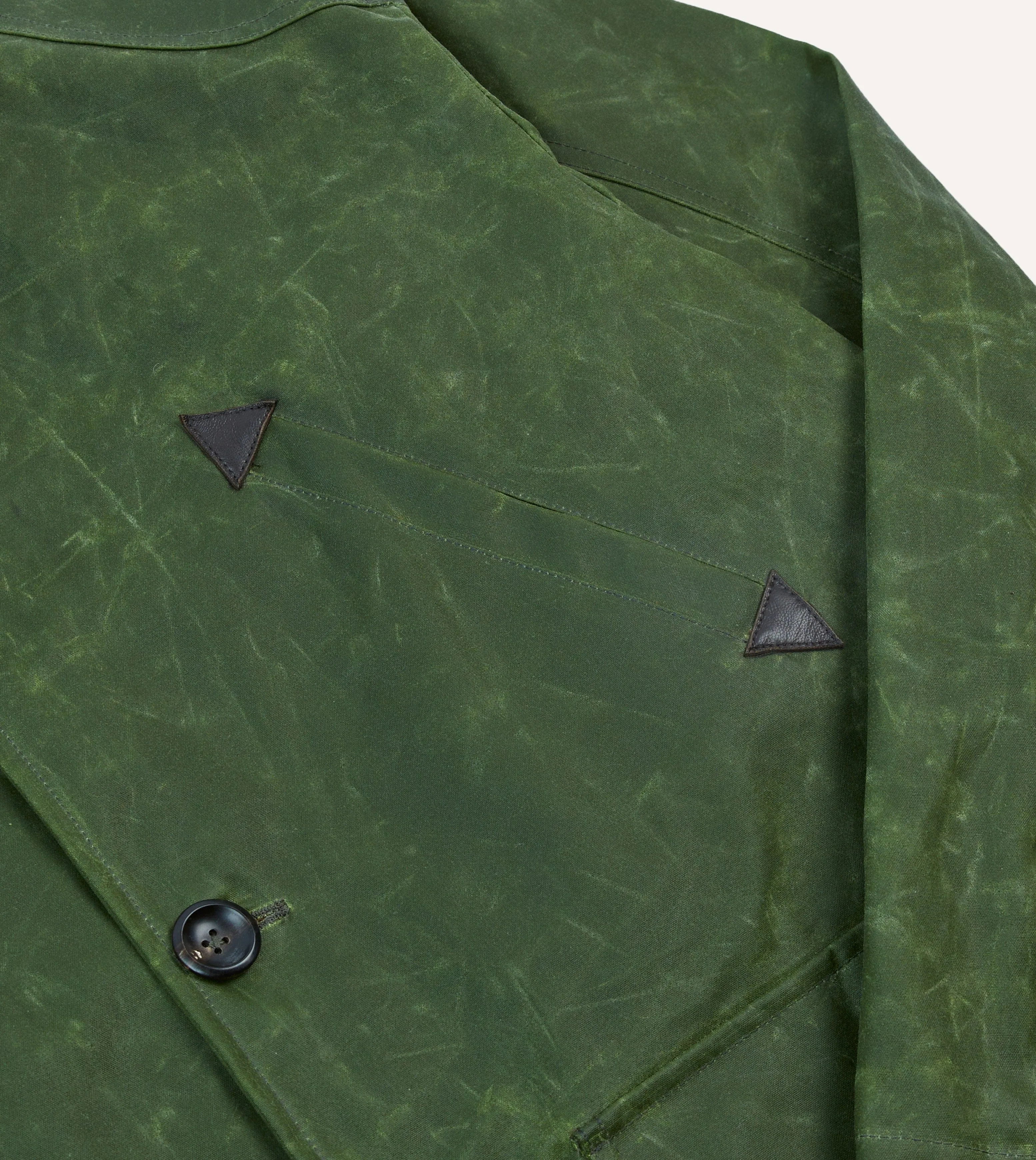 Green Waxed Cotton Barn Jacket sold by Drake's London product image thumbnail 4