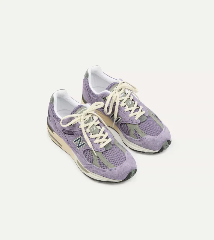 New Balance Purple Sage 'Grounded Pastels' Made in UK 991v2 Trainers sold by Drake's London