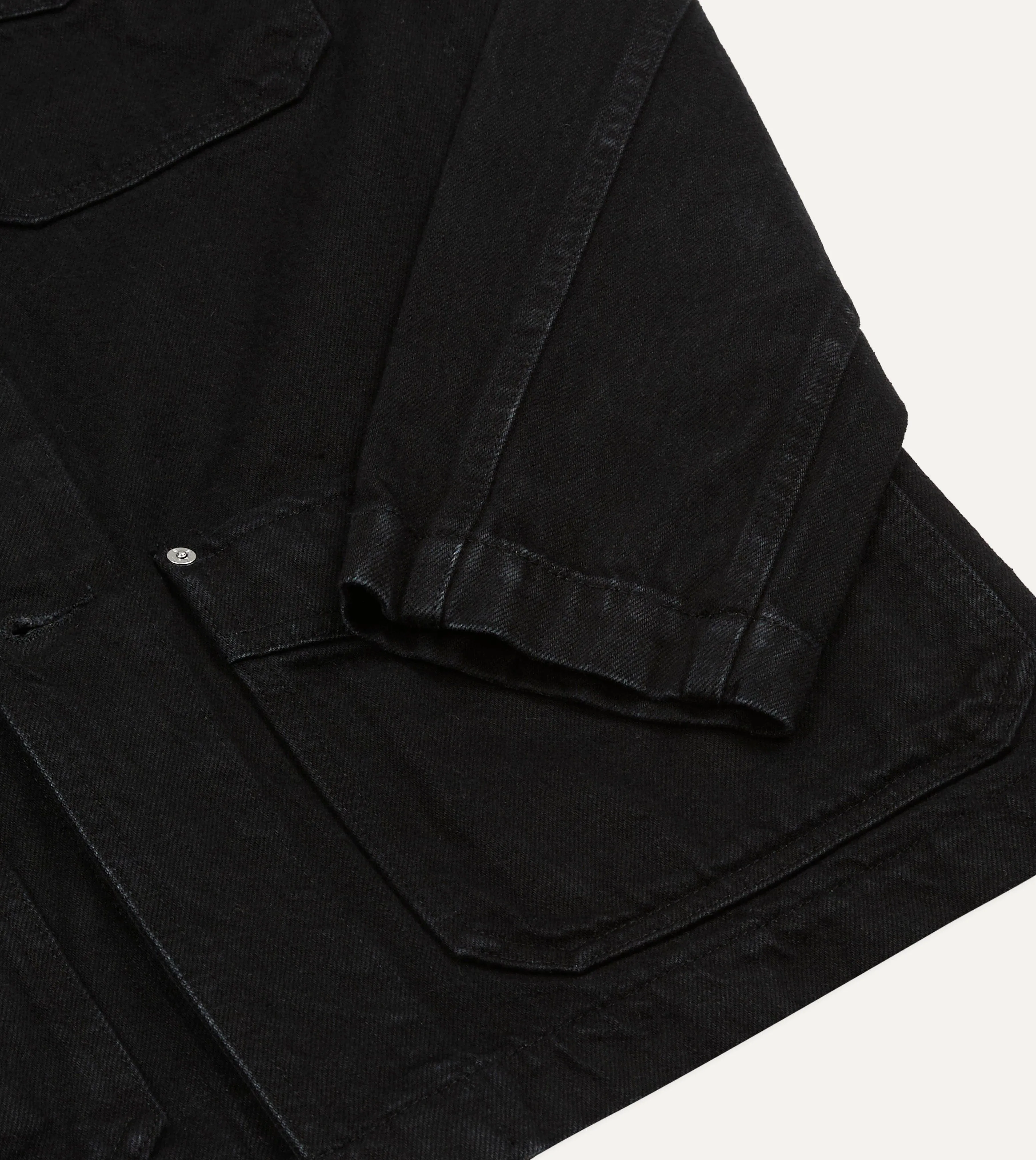 Black Selvedge Denim Five-Pocket Chore Jacket sold by Drake's London product image thumbnail 5