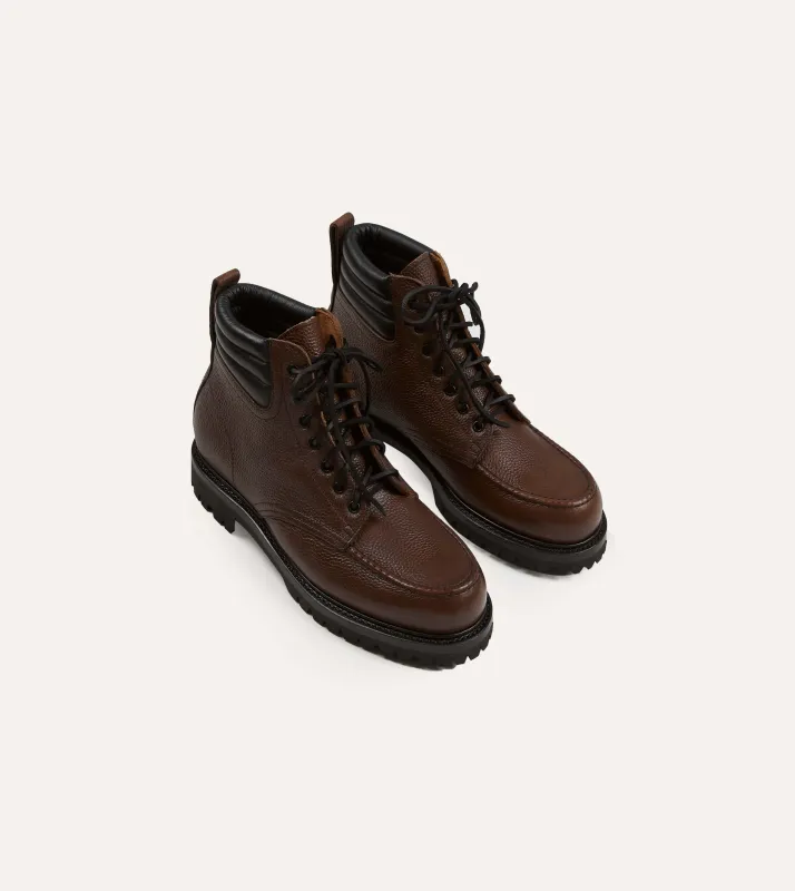 Yuketen Salvia Brown Leather Boots sold by Drake's London