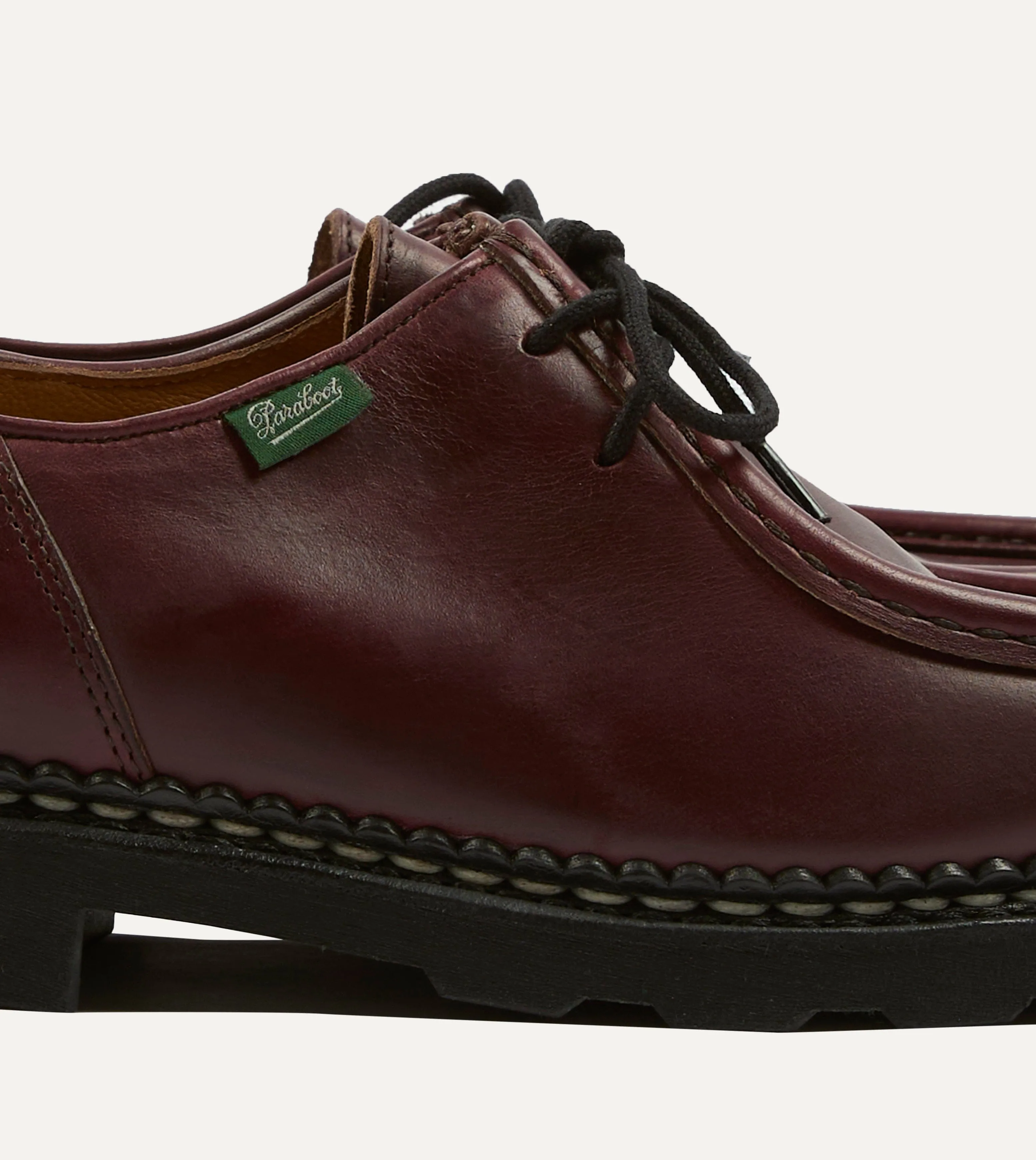 Paraboot Michael Bordeaux Leather Derby Shoe sold by Drake's London product image thumbnail 3