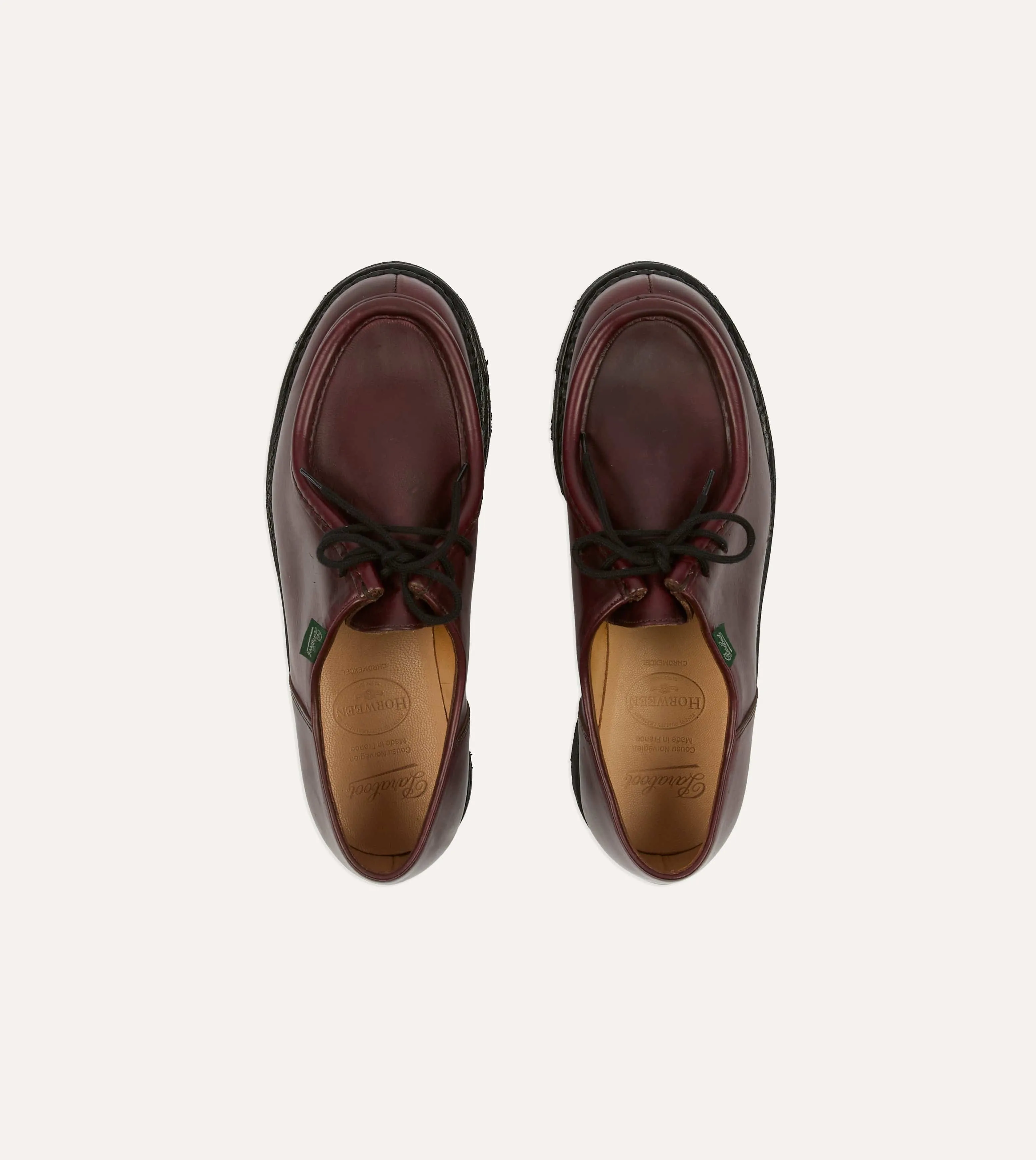 Paraboot Michael Bordeaux Leather Derby Shoe sold by Drake's London product image thumbnail 4