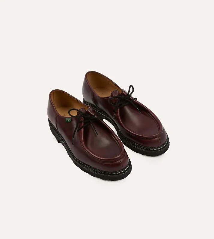 Paraboot Michael Bordeaux Leather Derby Shoe sold by Drake's London
