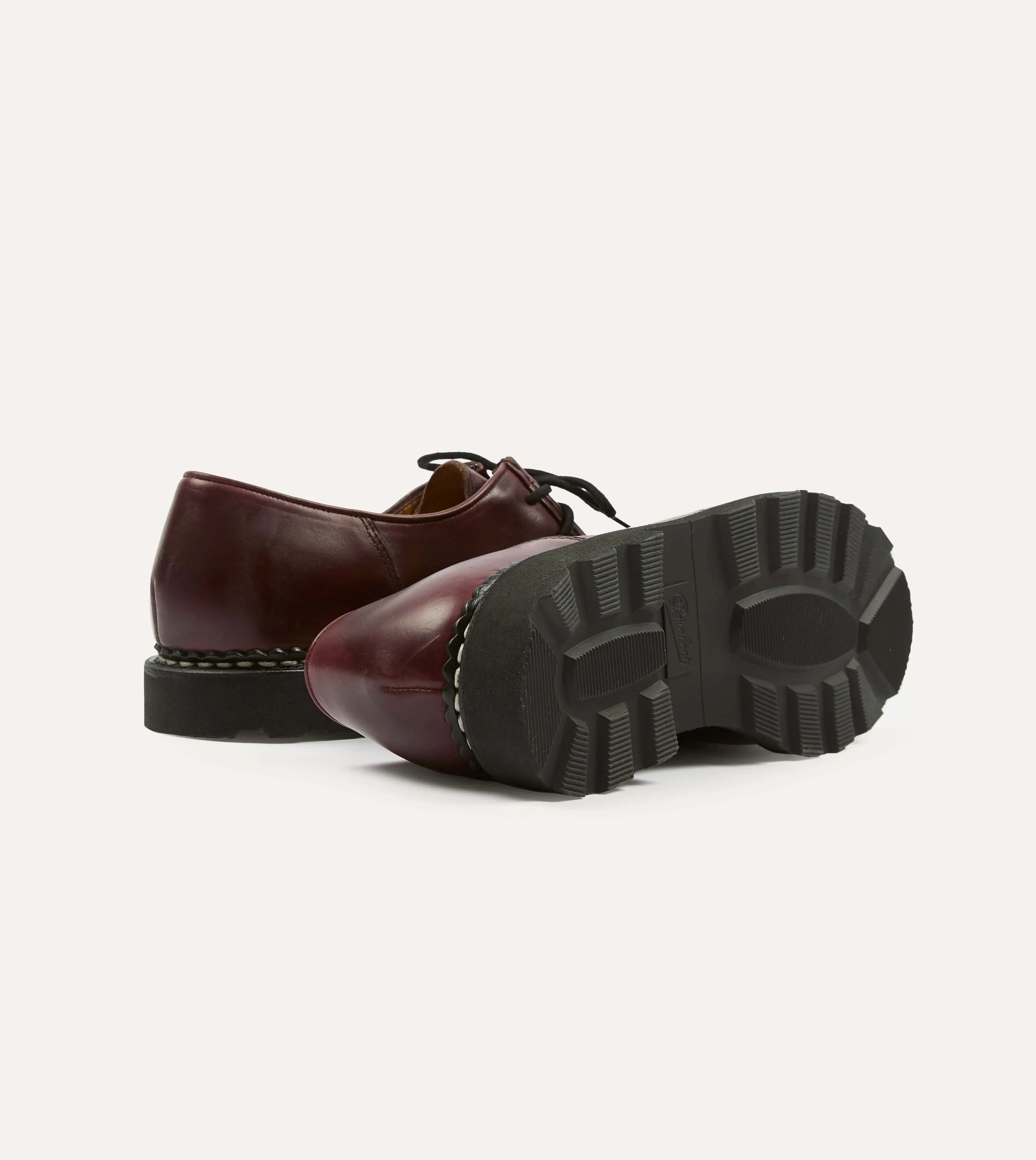 Paraboot Michael Bordeaux Leather Derby Shoe sold by Drake's London product image thumbnail 2