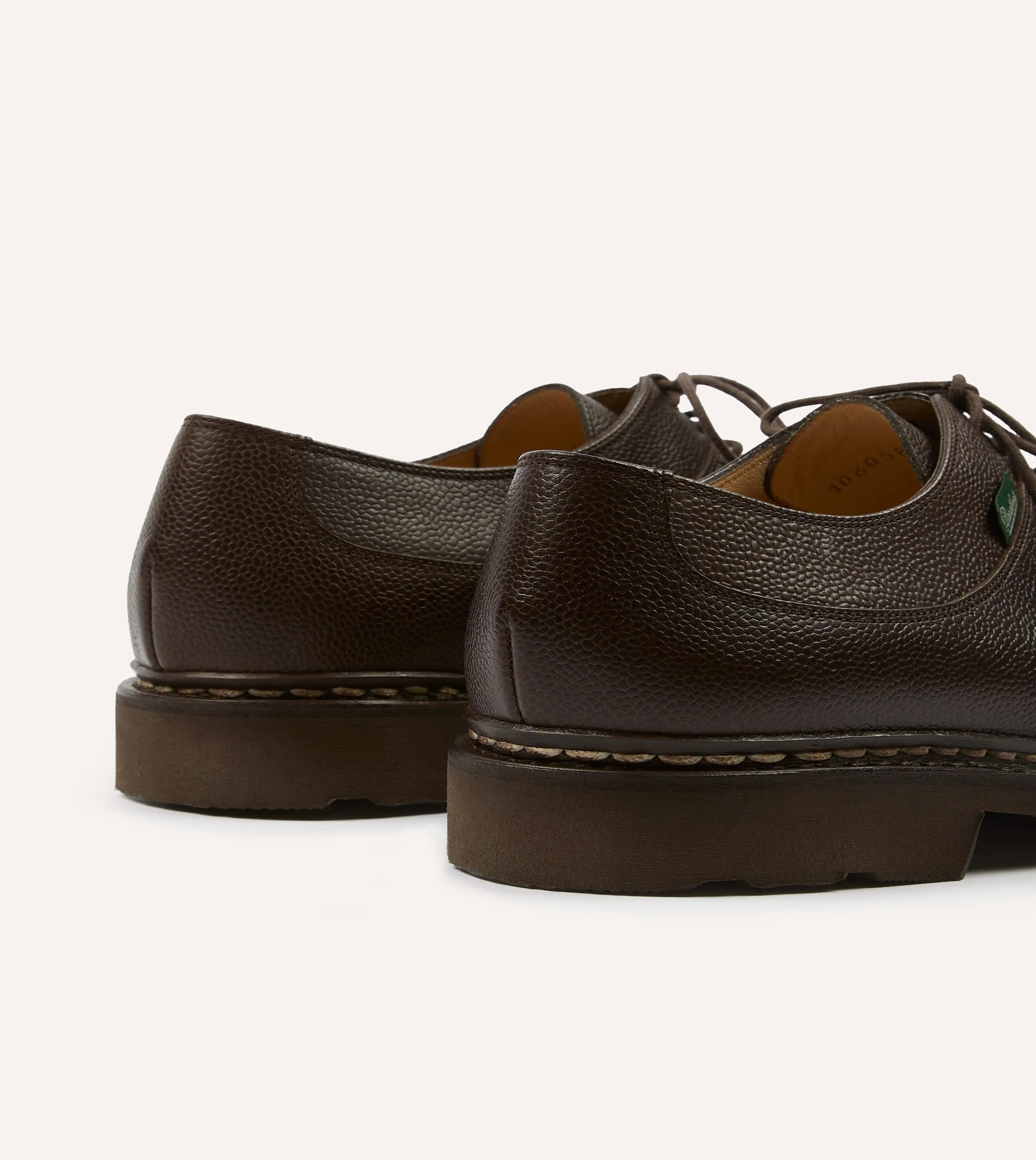 Paraboot Avignon Moka Brown Leather Derby Shoe sold by Drake's London product image thumbnail 5
