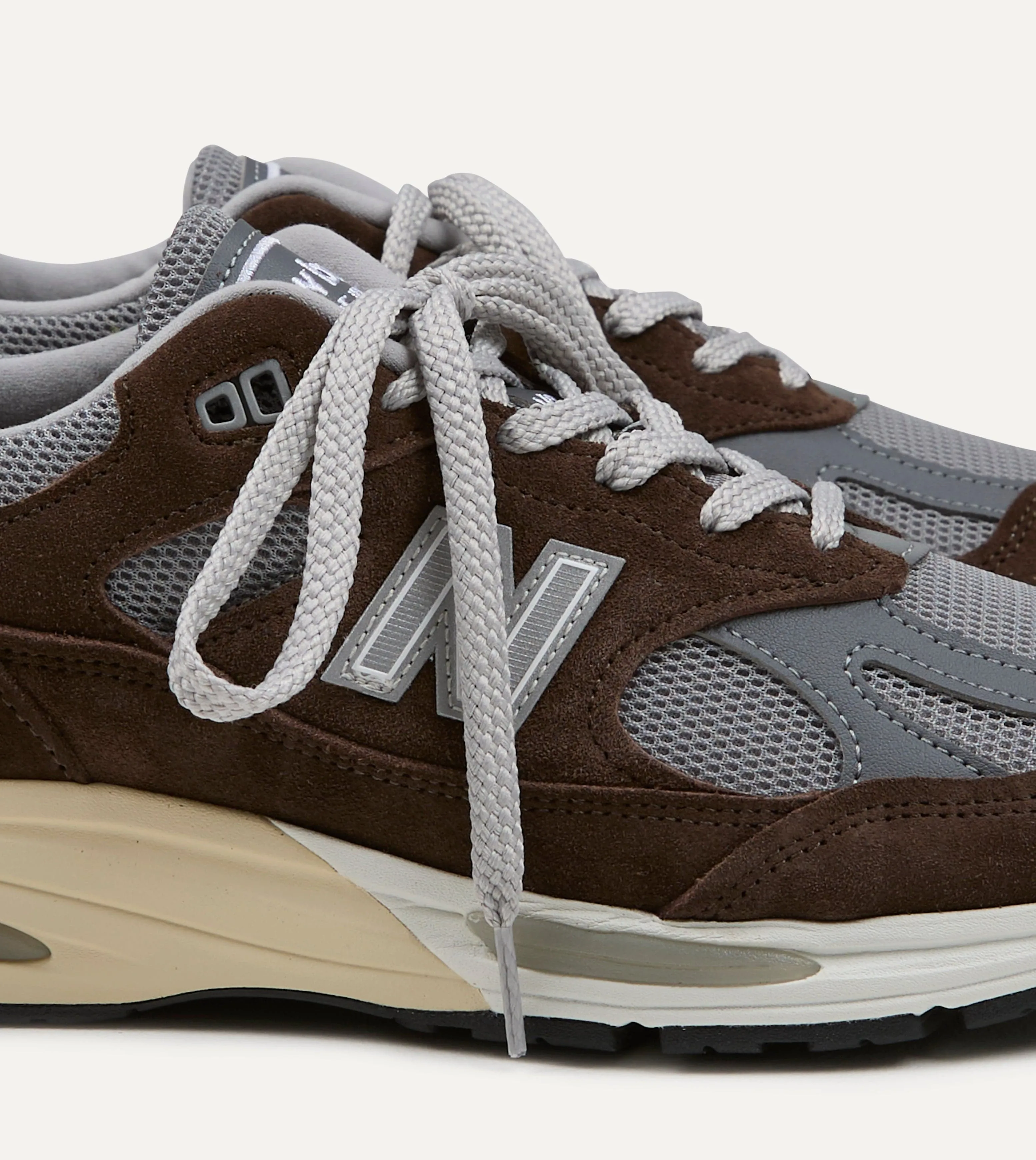 New Balance 'Elevated Essentials' Brown Alloy Made in UK 991v2 Trainers sold by Drake's London product image thumbnail 3
