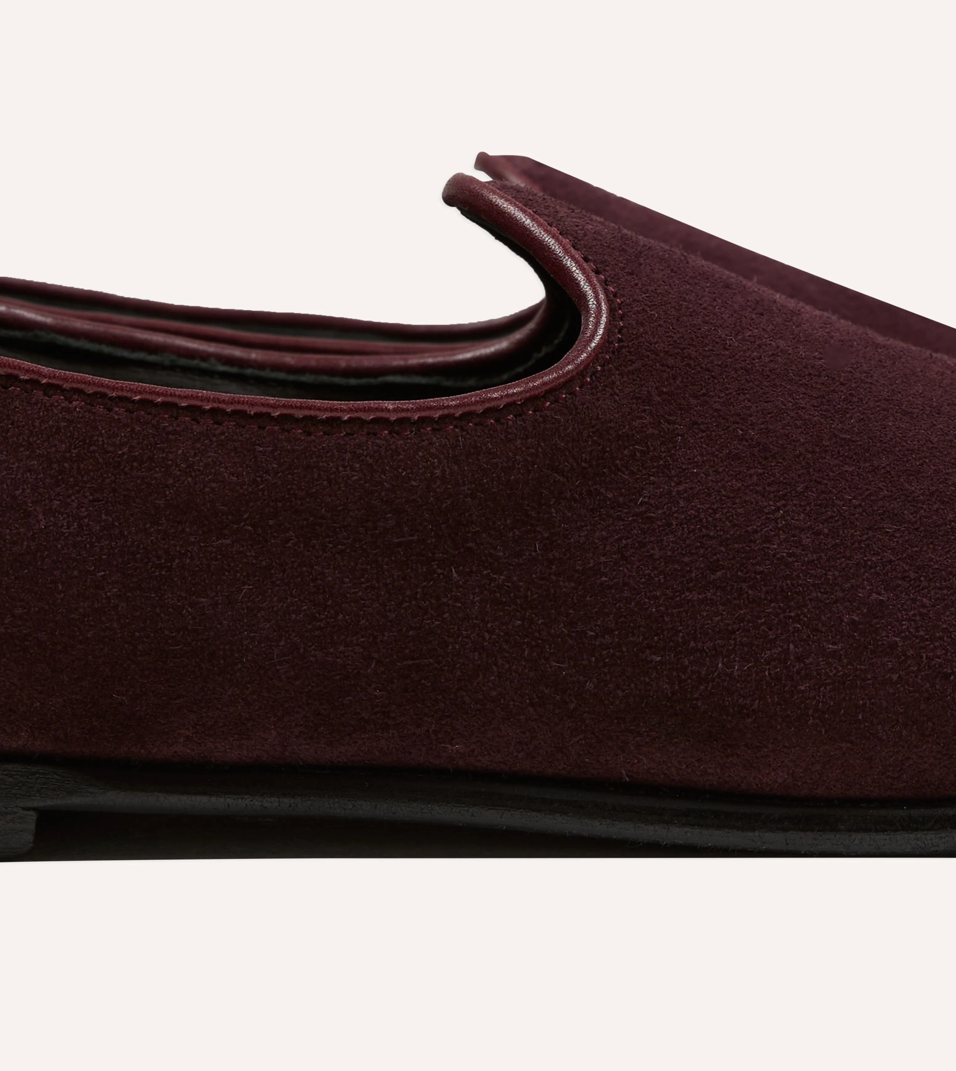 Sabah for Drake's Burgundy Suede Bolo Shoe sold by Drake's London product image thumbnail 3