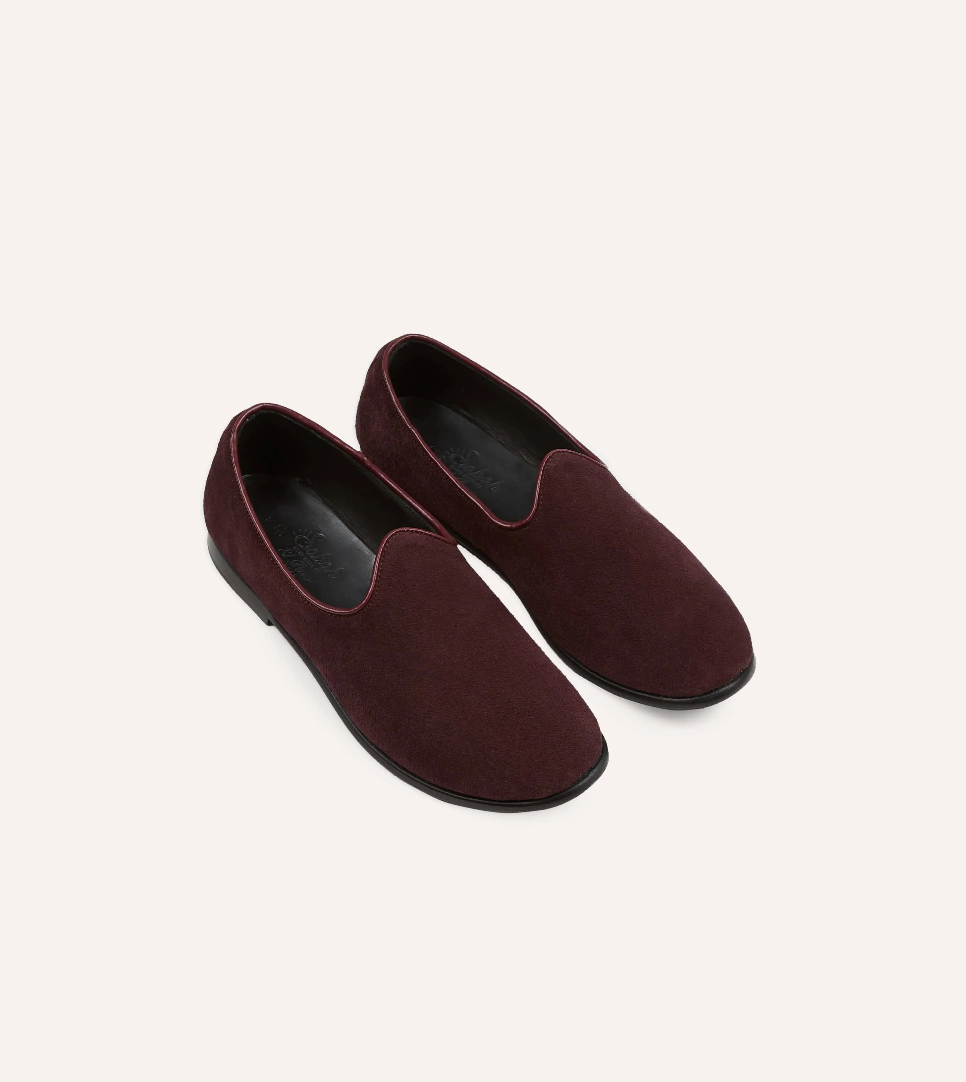Sabah for Drake's Burgundy Suede Bolo Shoe sold by Drake's London