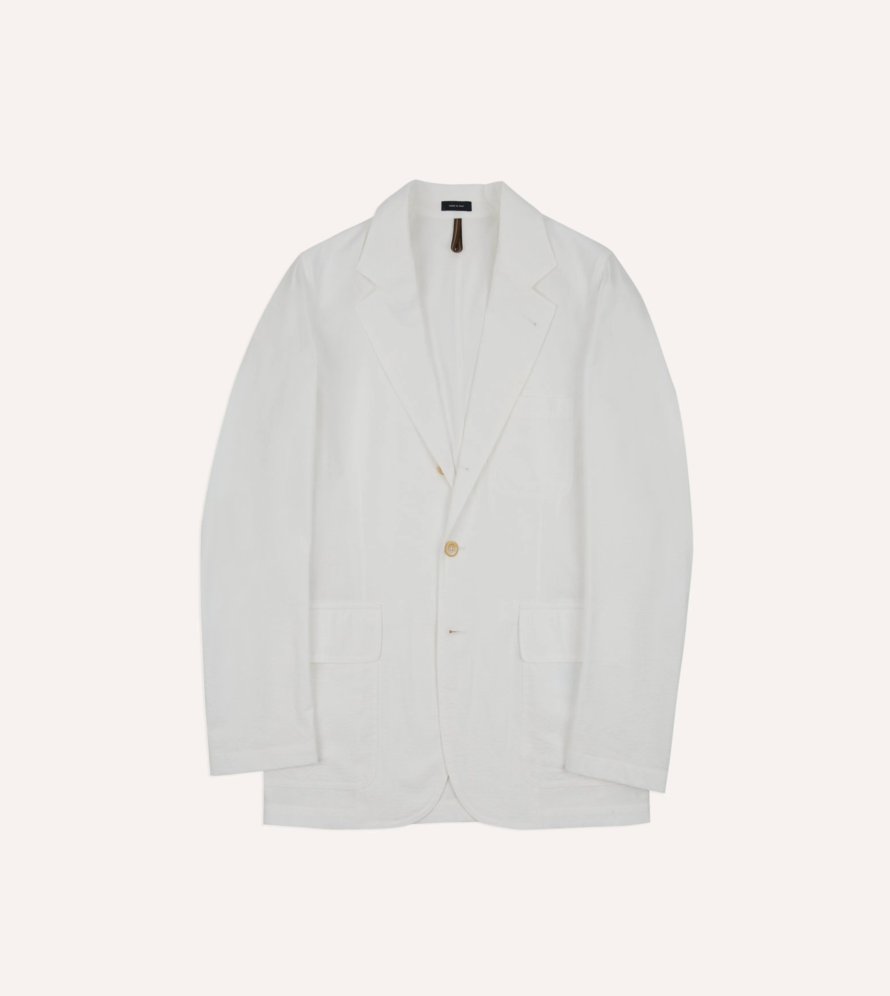White Seersucker Games Blazer Mk. I sold by Drake's London