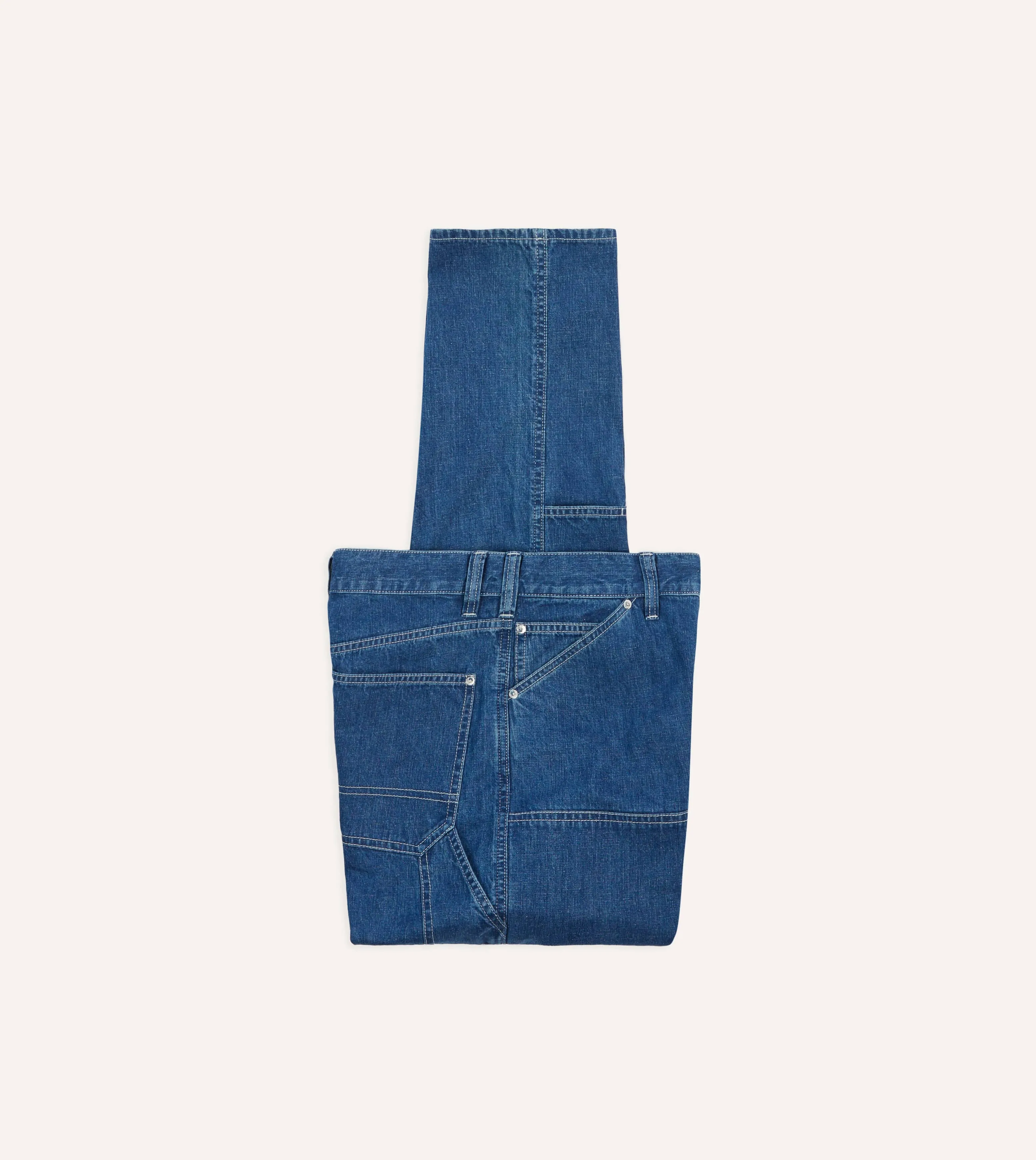 Stone Wash Selvedge Denim Carpenter Pant sold by Drake's London
