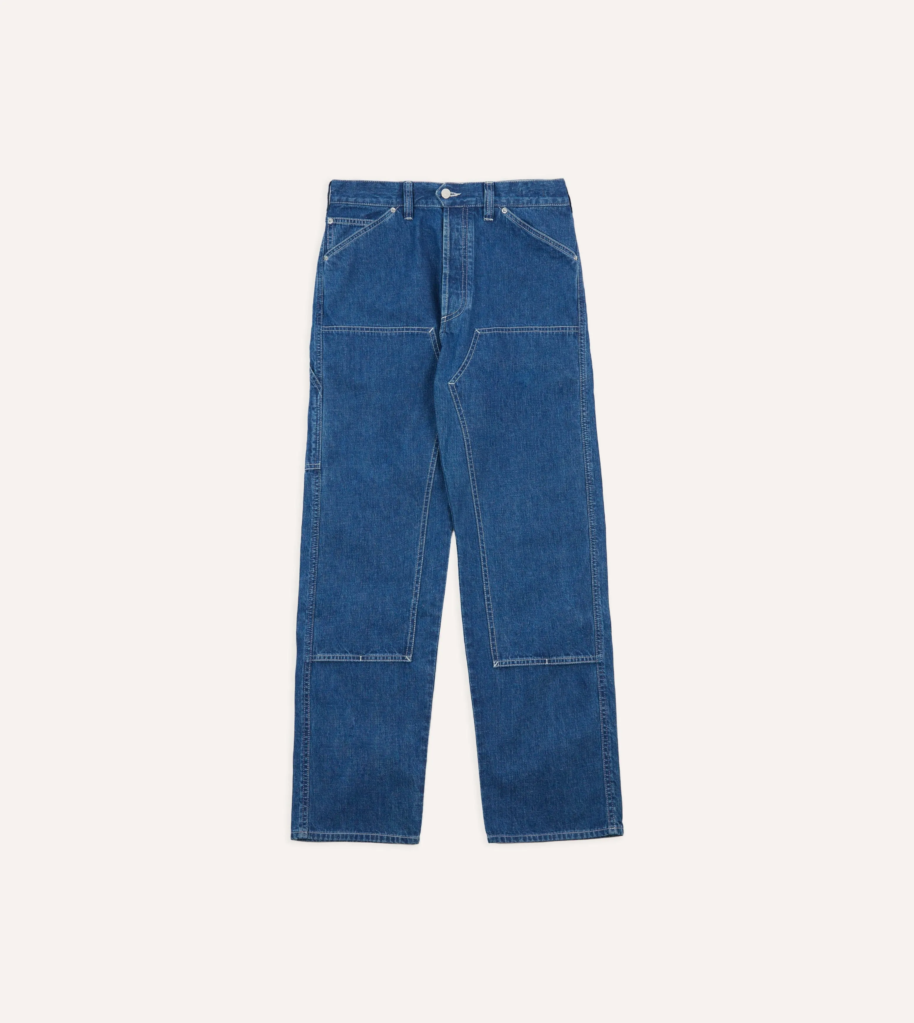 Stone Wash Selvedge Denim Carpenter Pant sold by Drake's London product image thumbnail 3
