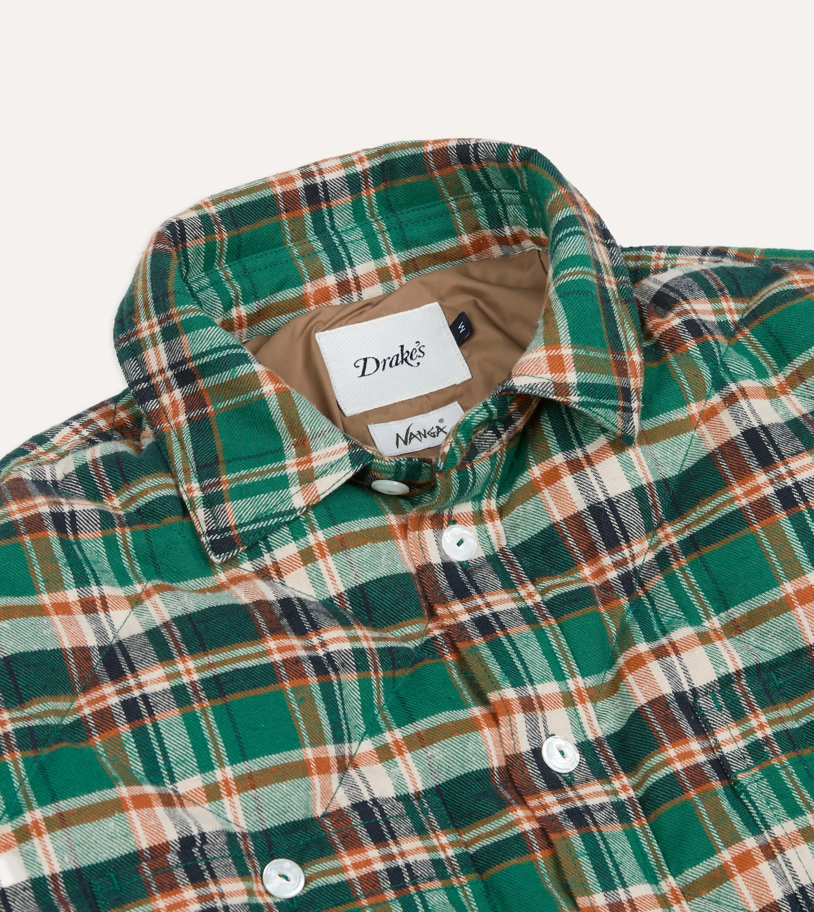 Drake's by Nanga Quilted Work Shirt sold by Drake's London product image thumbnail 3