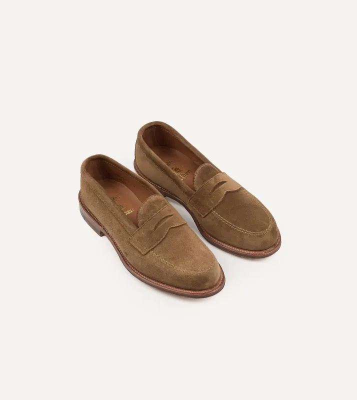 Alden Snuff Suede Handsewn Leisure Loafer sold by Drake's London