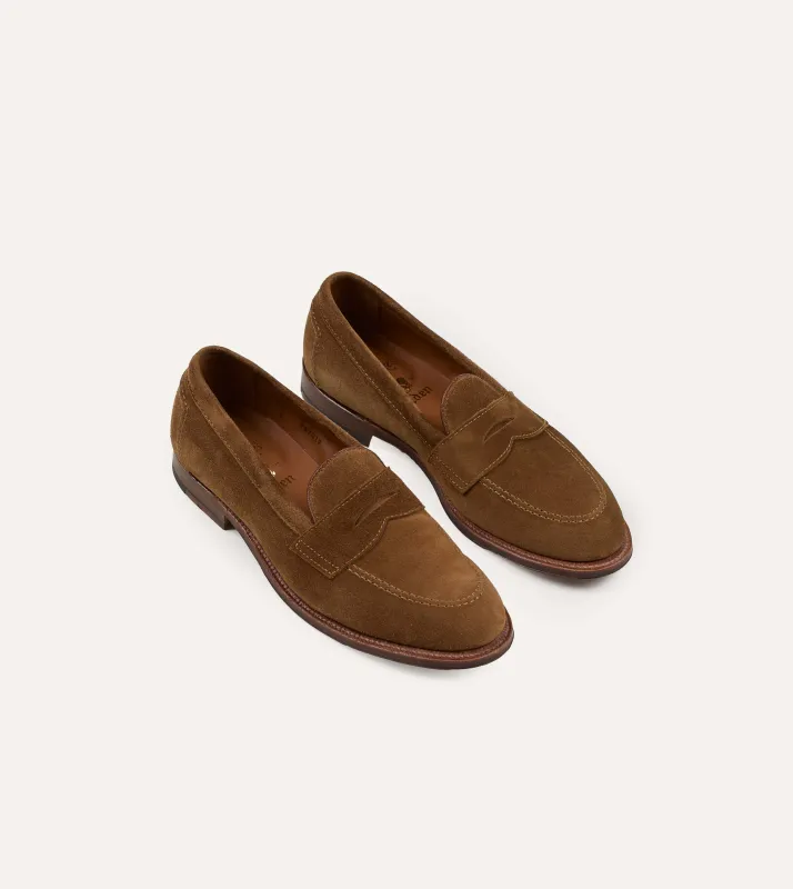 Alden Snuff Suede Penny Loafer sold by Drake's London