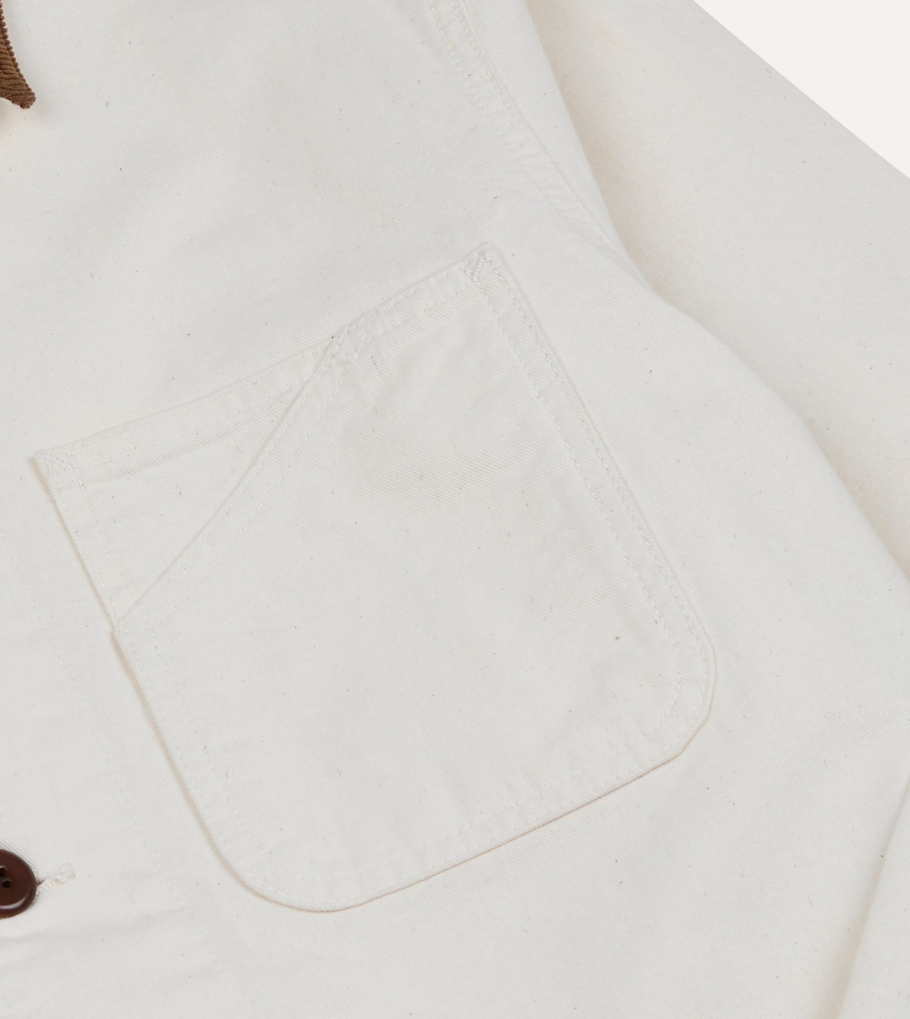 Ecru Cotton Twill Fatigue Jacket sold by Drake's London product image thumbnail 4