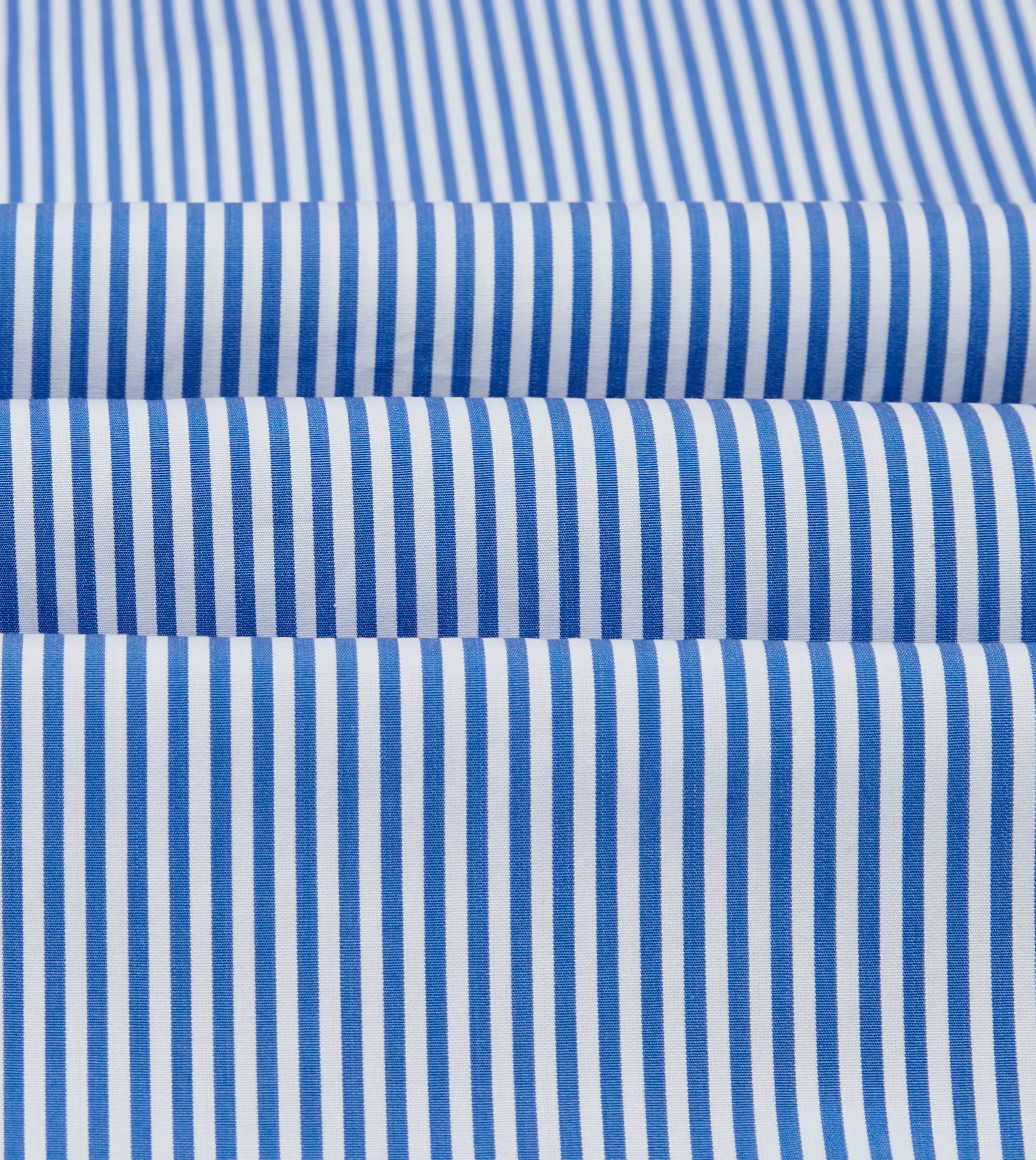 Blue and White Stripe Long Point Collar Flap Pocket Poplin Shirt sold by Drake's London product image thumbnail 2