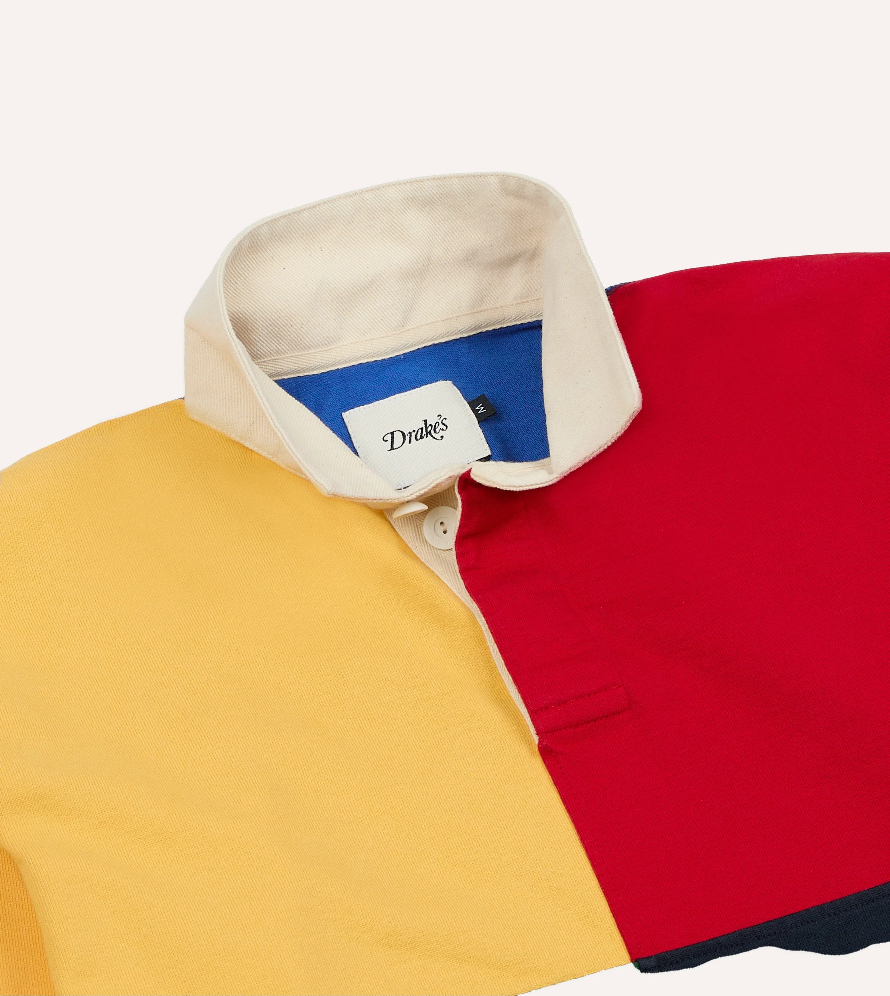 Colourblock Multi Panelled Cotton Rugby Shirt sold by Drake's London product image thumbnail 4