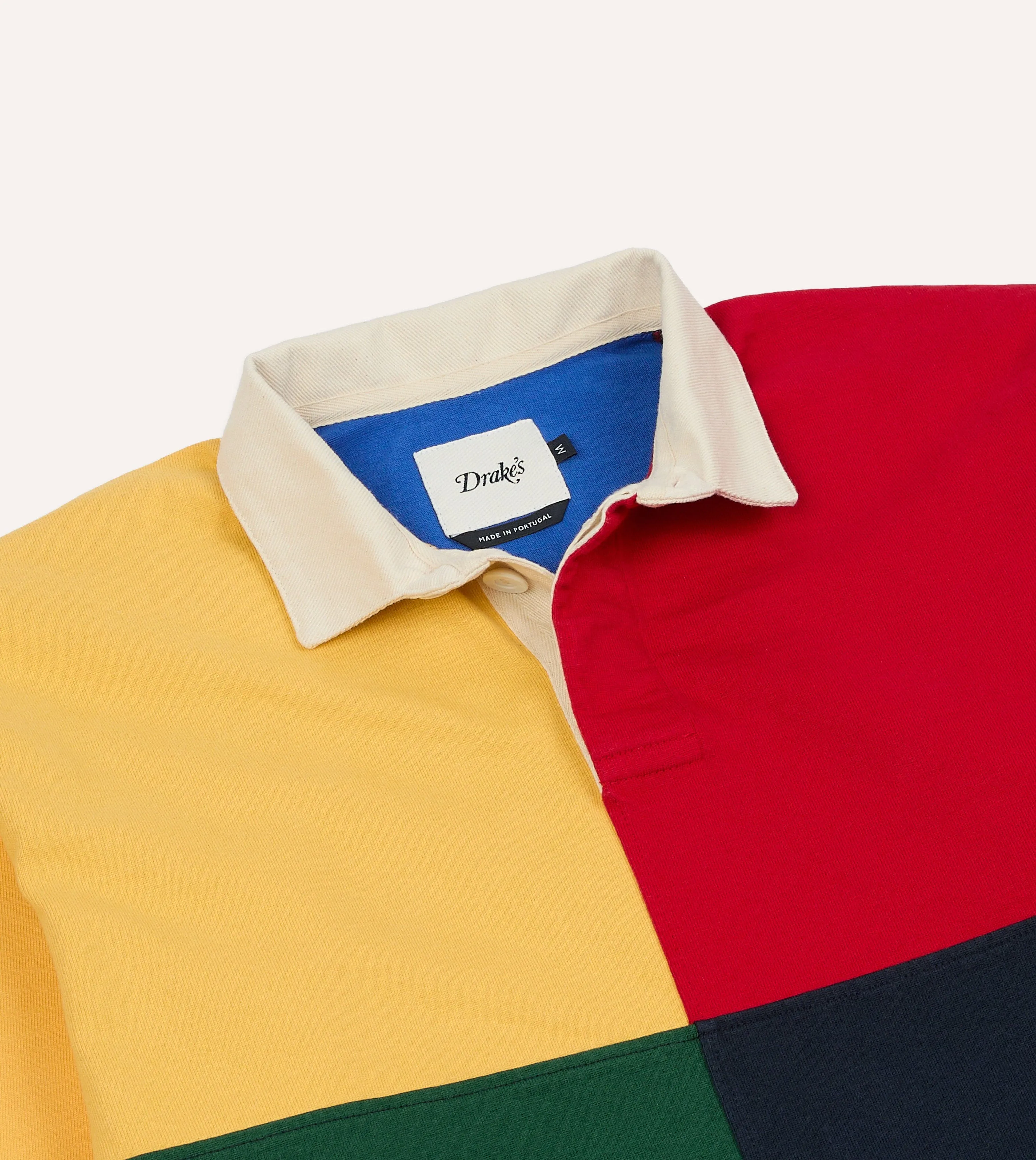 Colourblock Multi Panelled Cotton Rugby Shirt sold by Drake's London product image thumbnail 3
