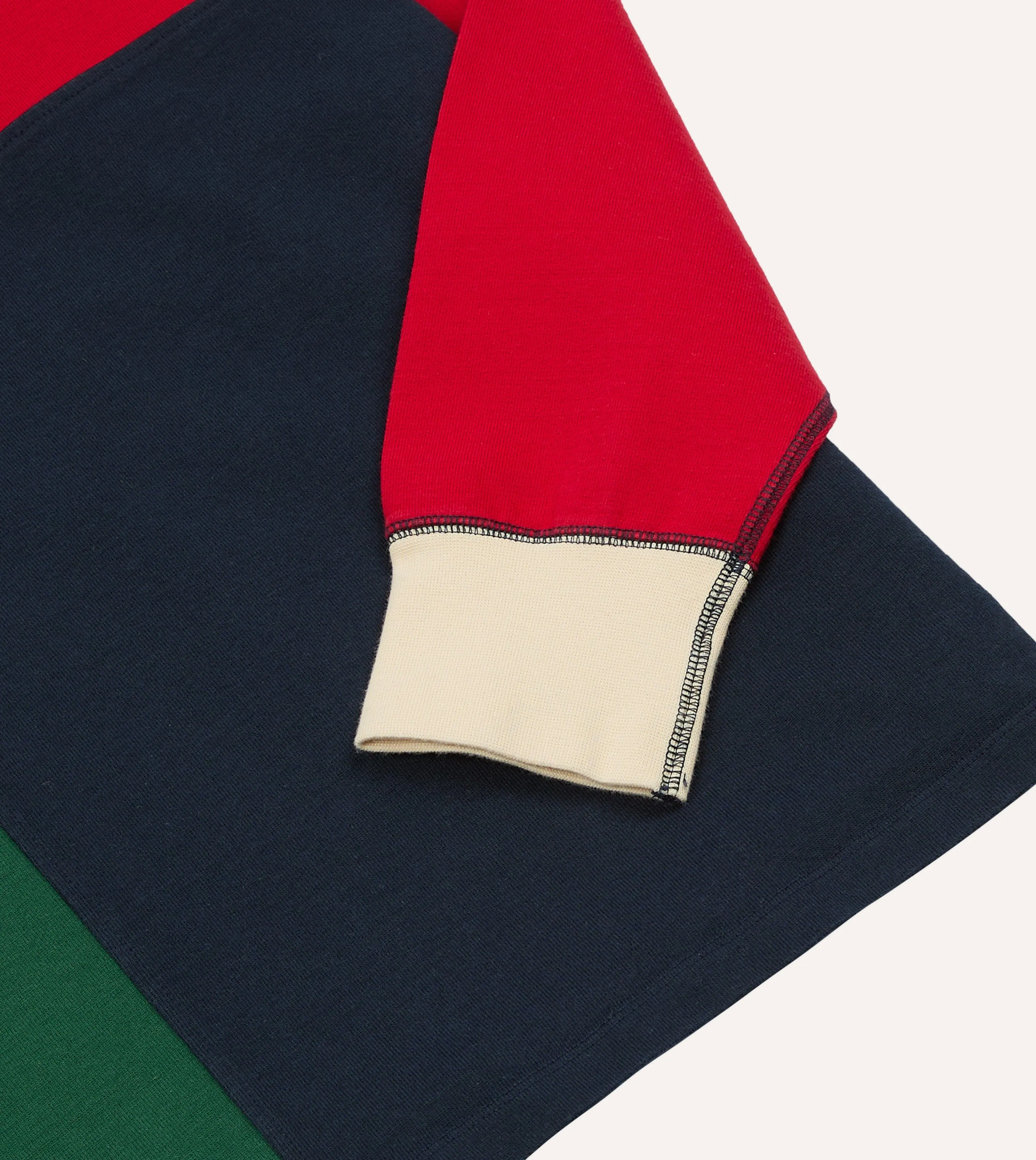 Colourblock Multi Panelled Cotton Rugby Shirt sold by Drake's London product image thumbnail 5