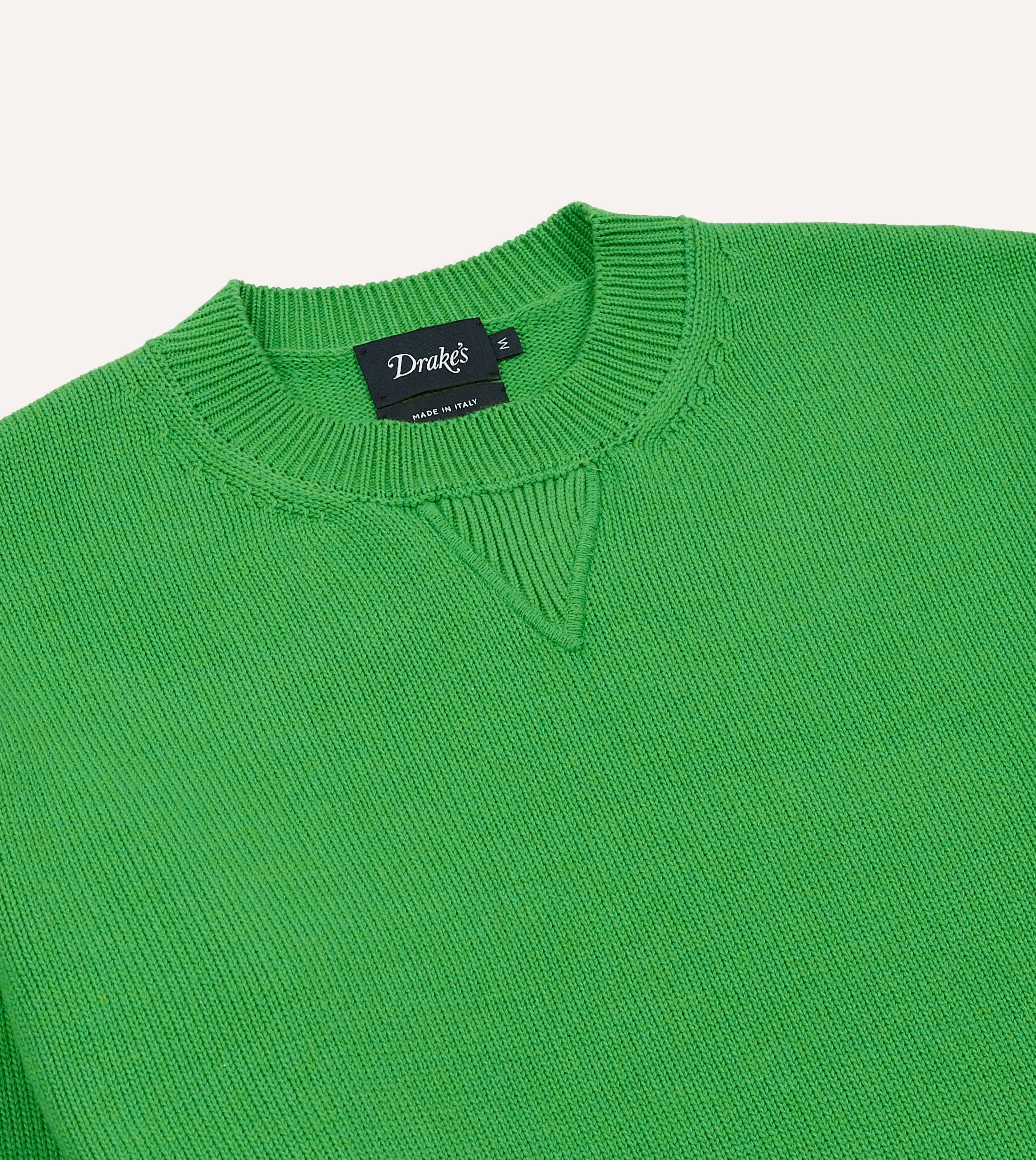 Green Wool-Cotton Knit Sweatshirt sold by Drake's London product image thumbnail 3