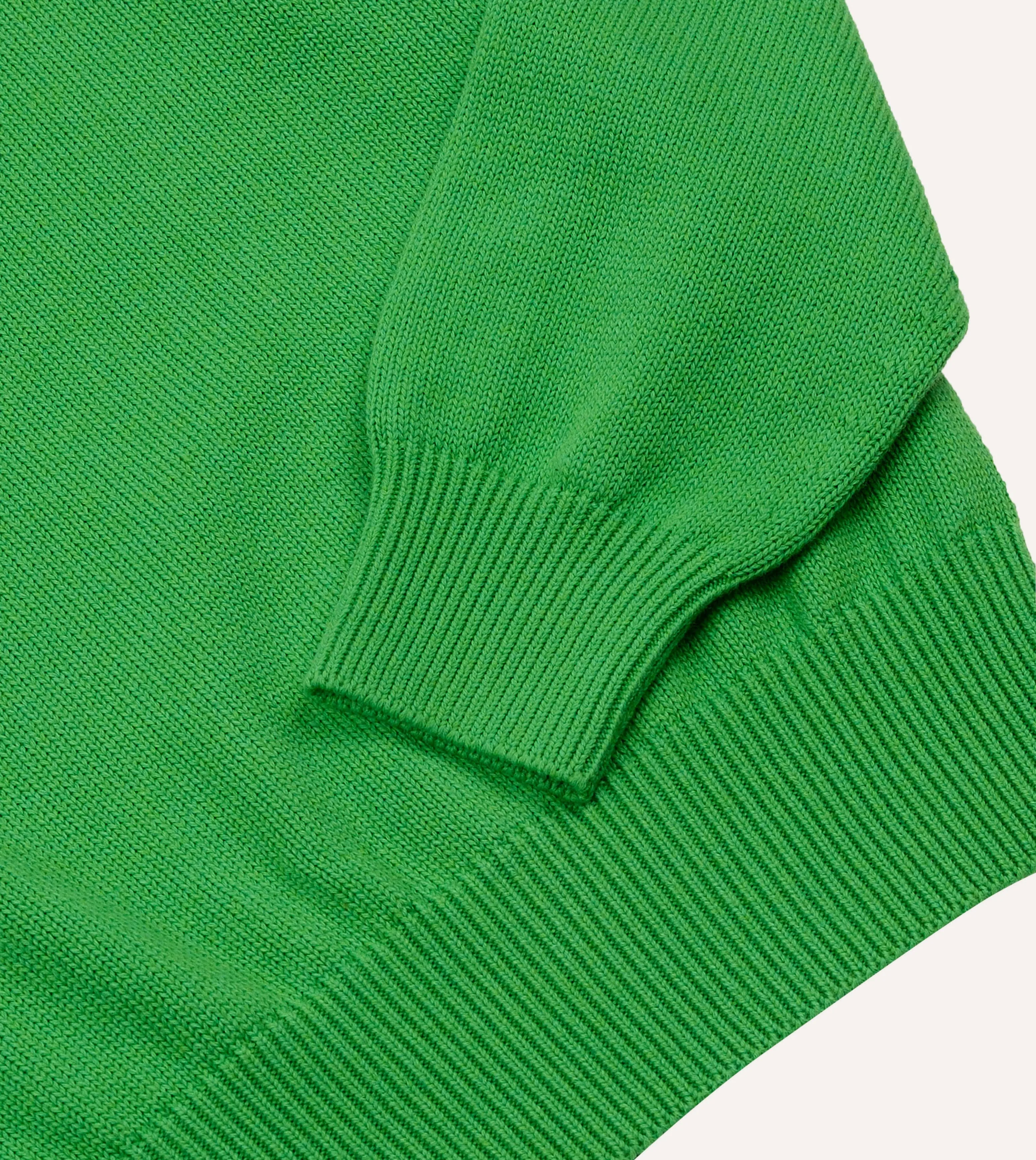 Green Wool-Cotton Knit Sweatshirt sold by Drake's London product image thumbnail 4