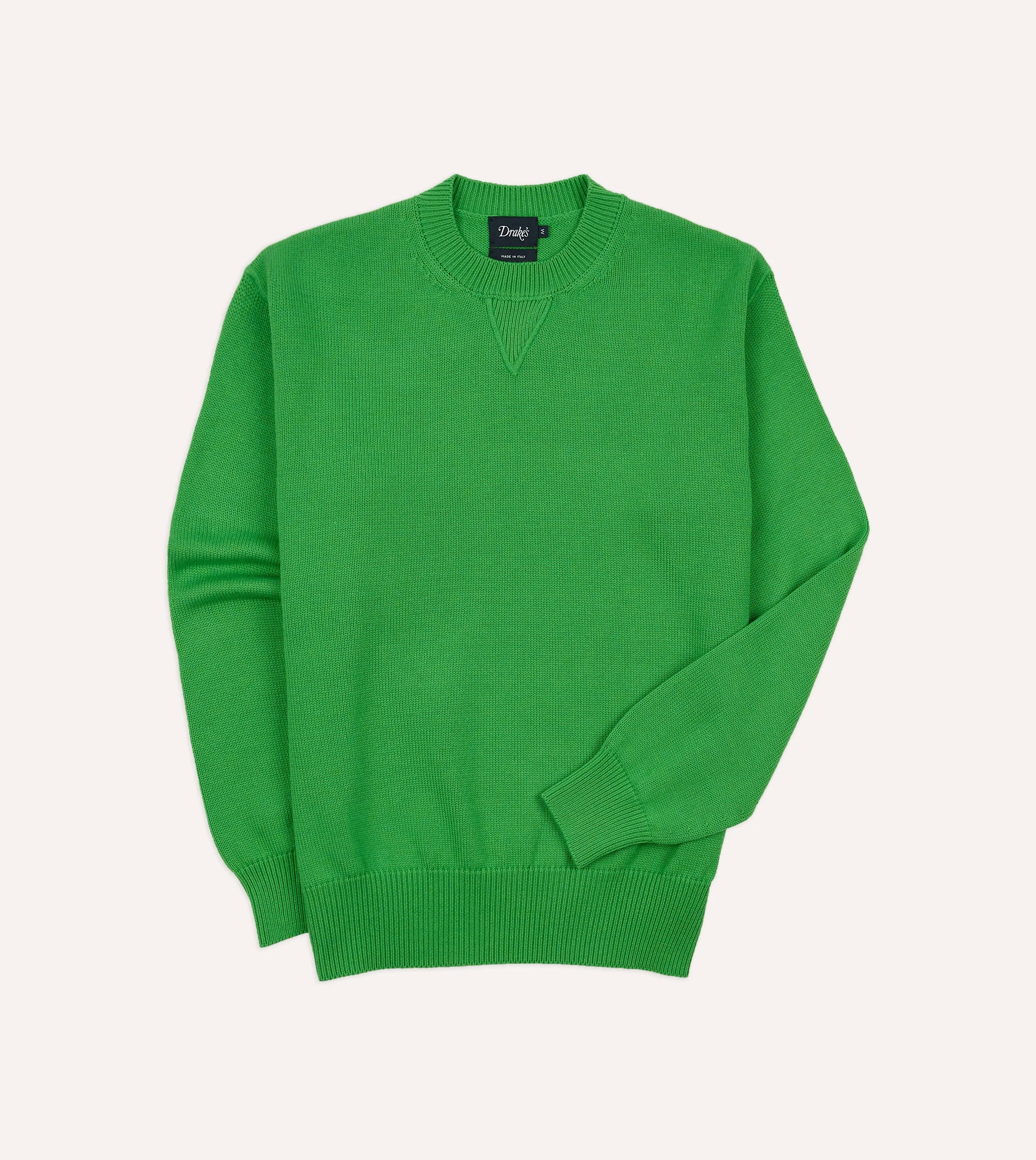 Green Wool-Cotton Knit Sweatshirt sold by Drake's London