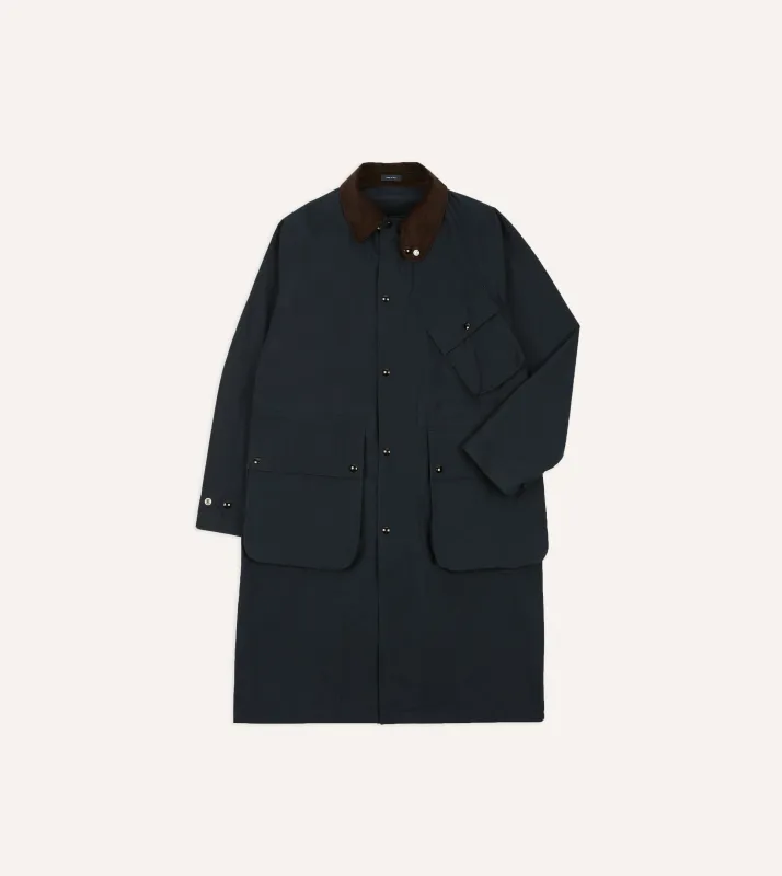 Navy Ripstop Cotton D-77 Parka sold by Drake's London