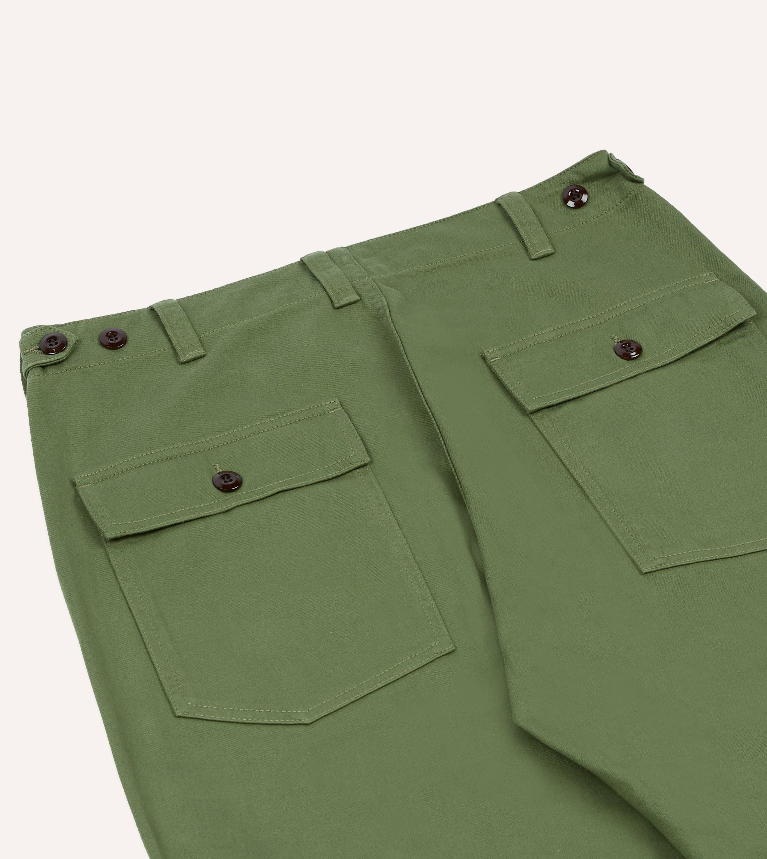 Light Green Cotton Fatigue Trouser sold by Drake's London product image thumbnail 5