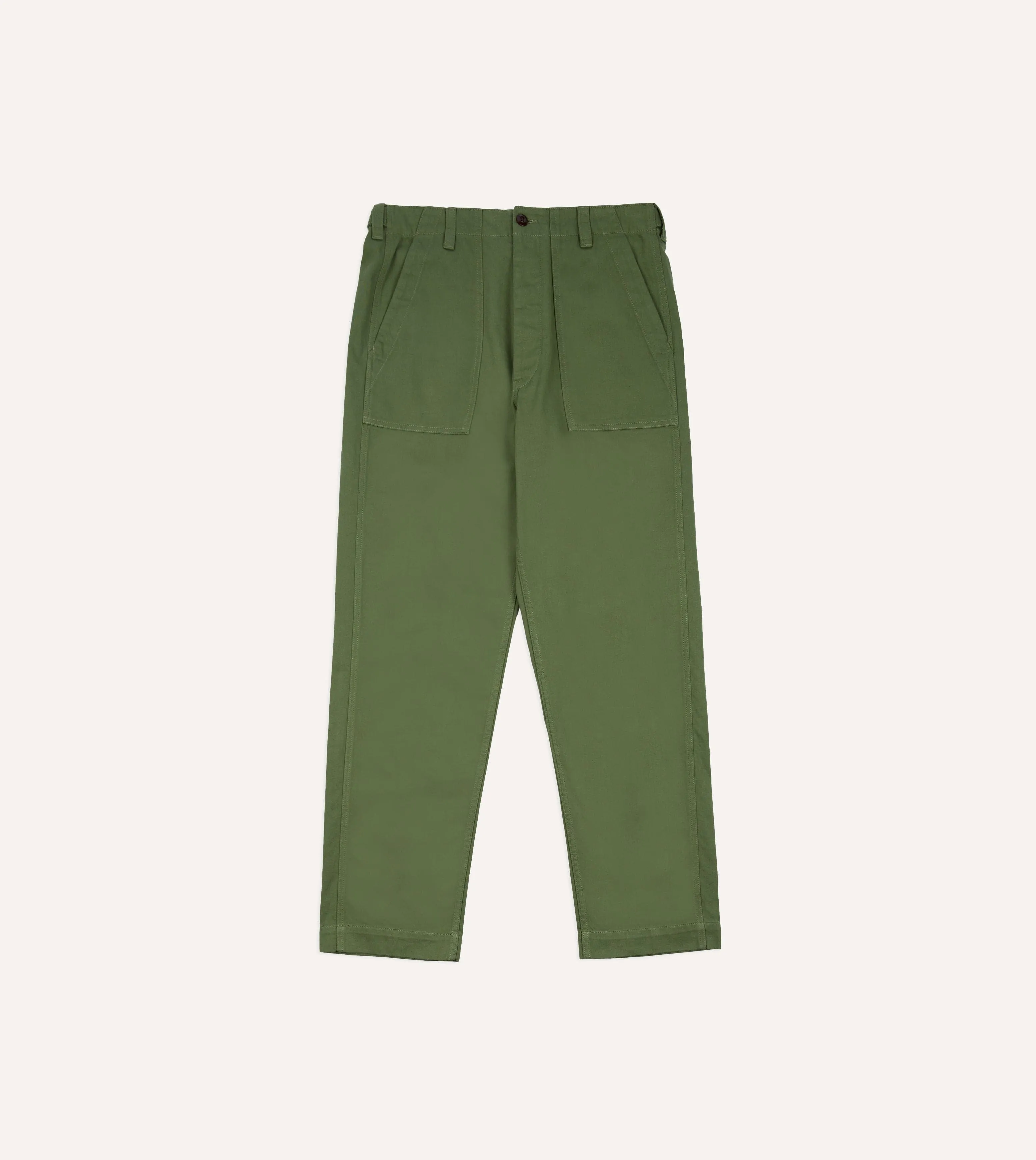 Light Green Cotton Fatigue Trouser sold by Drake's London product image thumbnail 3
