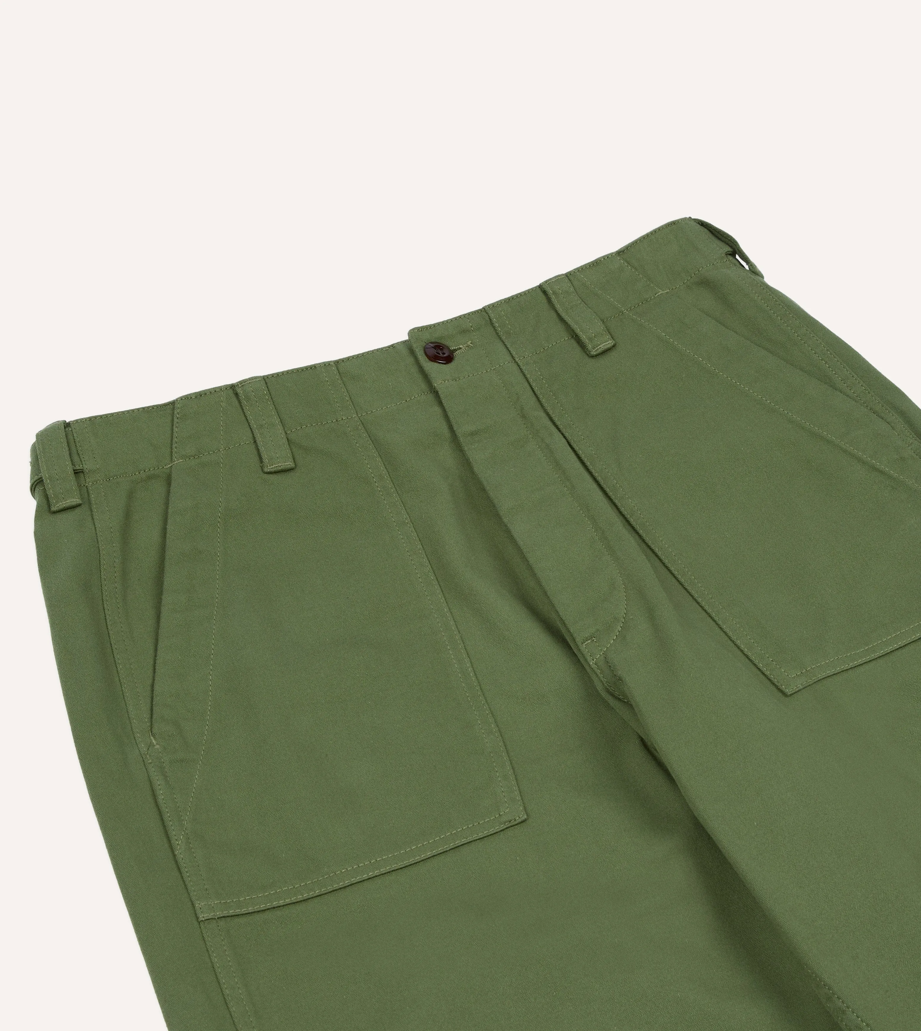 Light Green Cotton Fatigue Trouser sold by Drake's London product image thumbnail 4