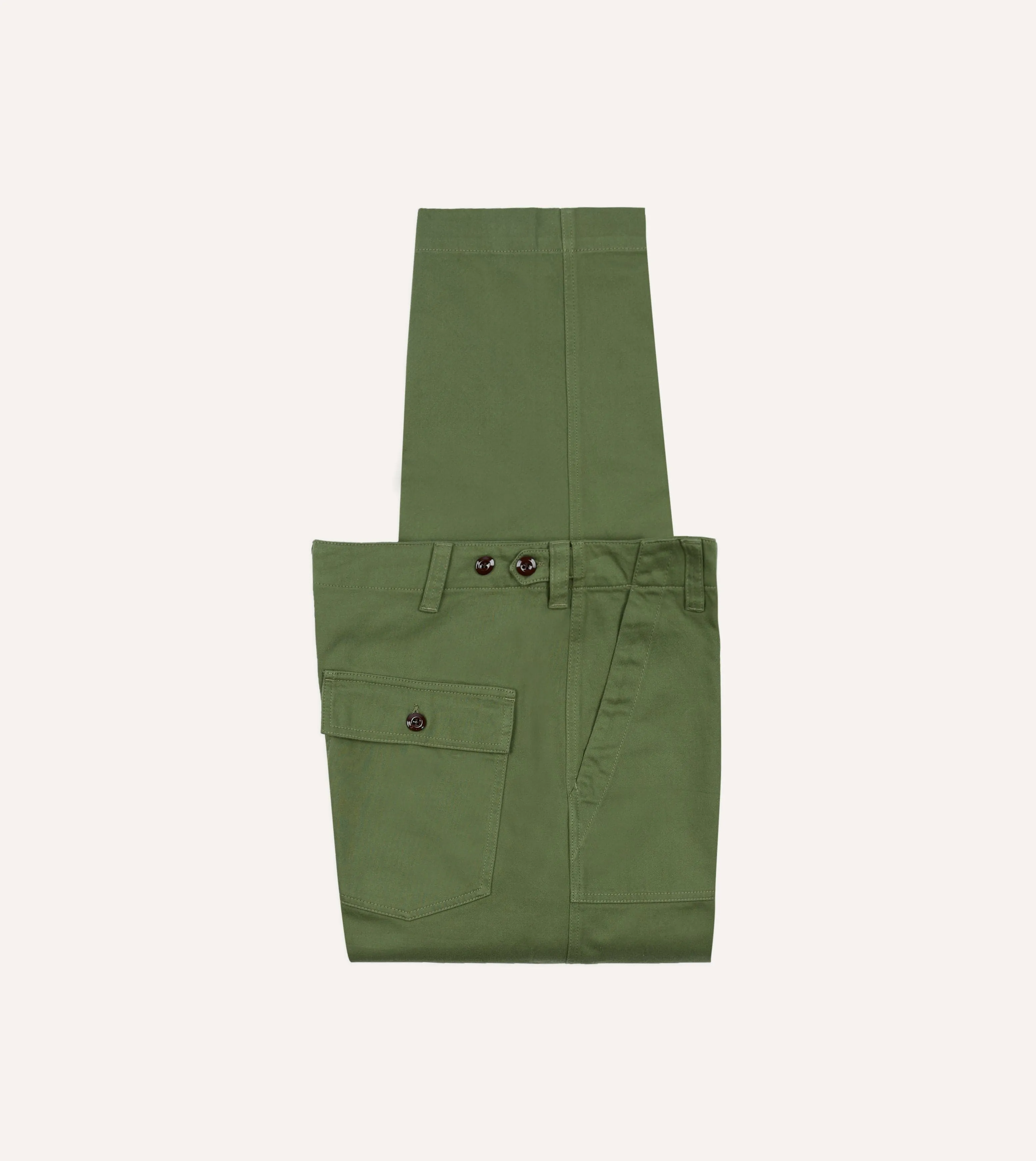 Light Green Cotton Fatigue Trouser sold by Drake's London