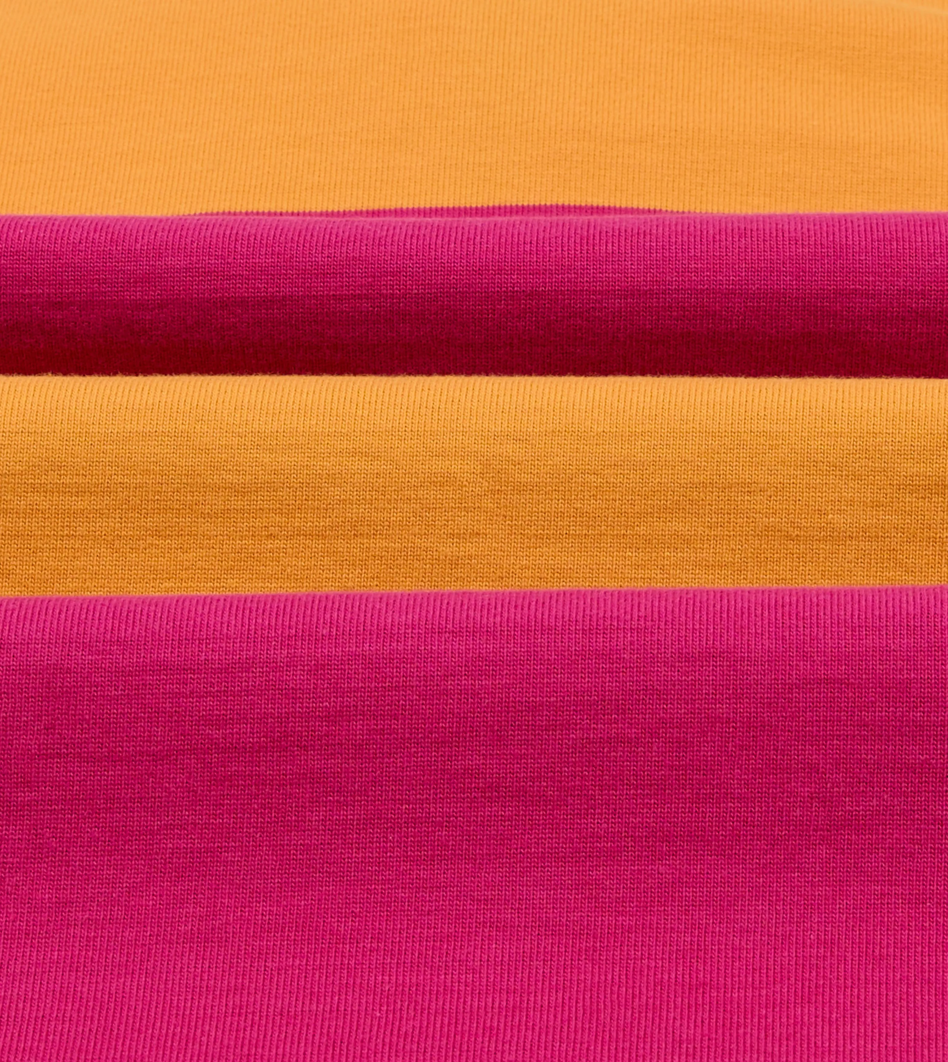 Pink and Orange Block Stripe Cotton Quarter Zip Rugby Shirt sold by Drake's London product image thumbnail 2