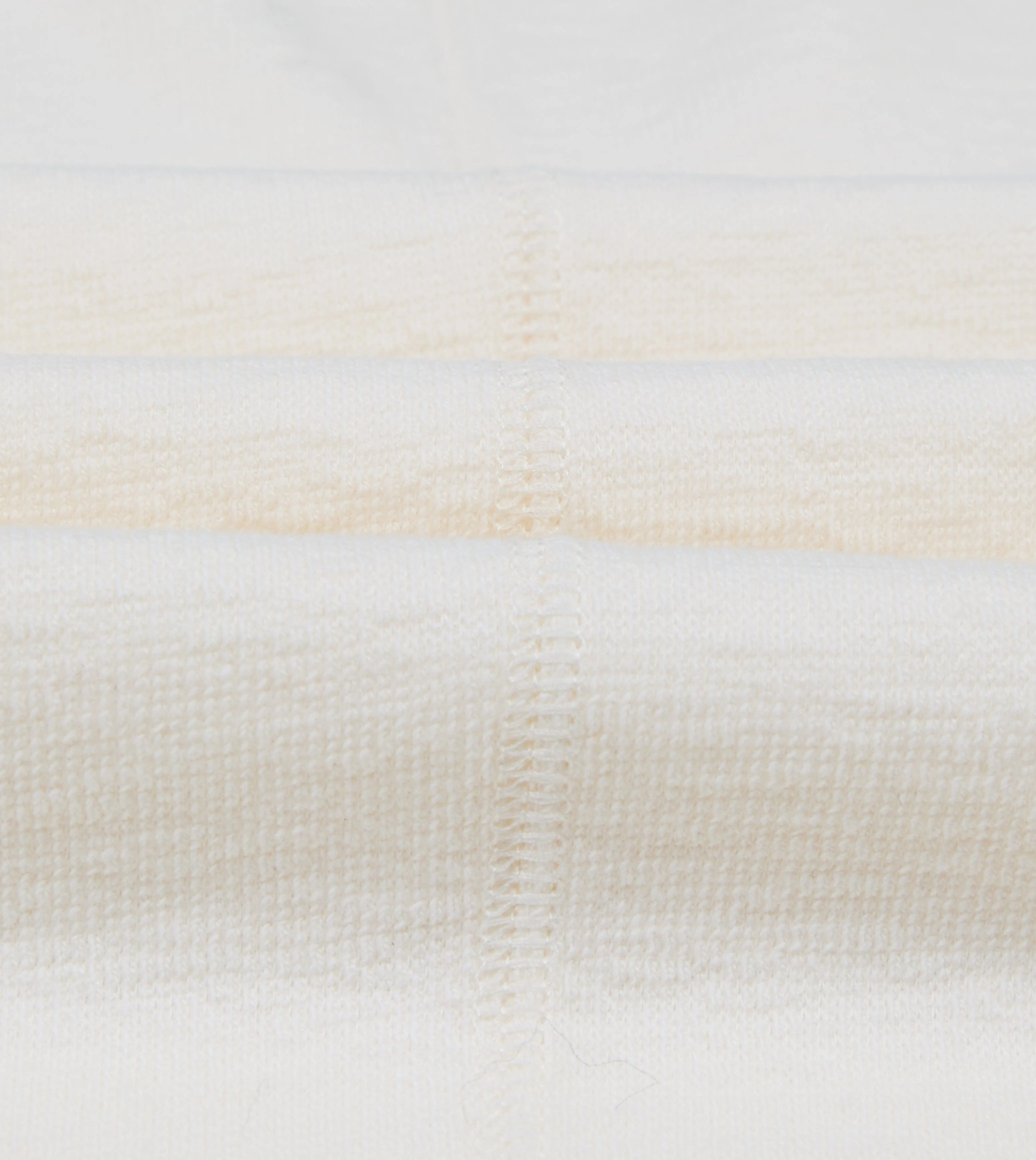 Antique White Cotton Long-Sleeve Mock Neck Hiking T-Shirt sold by Drake's London product image thumbnail 2