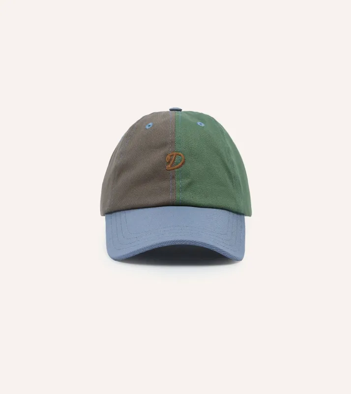 Multi Chainstitch 'D' Cotton Twill Baseball Cap made by Drake's London