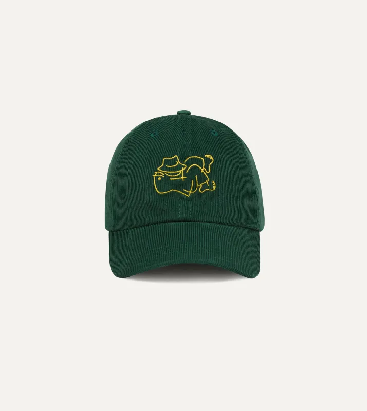 Siesta Cord Baseball Cap sold by Drake's London