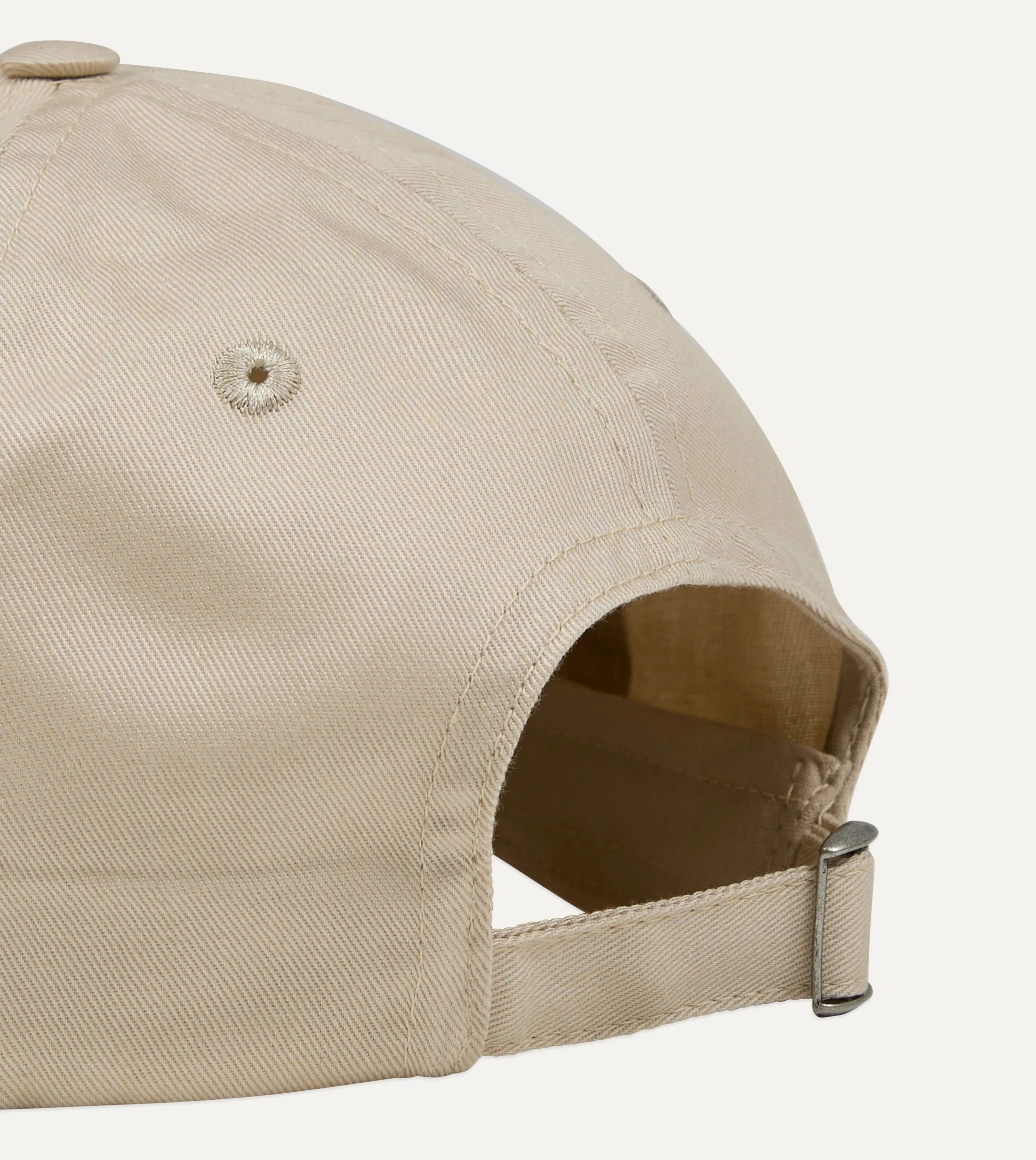 Ecru Chainstitch '1977' Cotton Twill Baseball Cap sold by Drake's London product image thumbnail 2