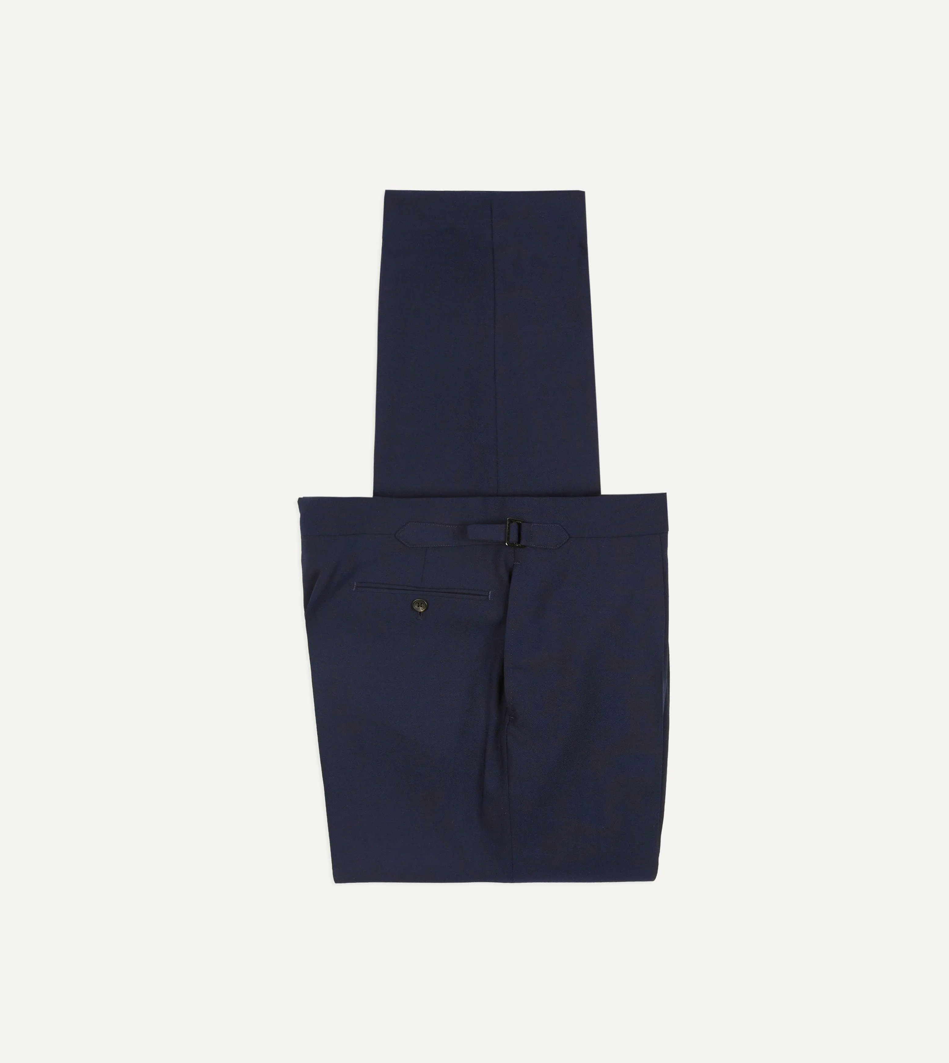 Light Navy Fresco Lite® Single Pleat Trouser sold by Drake's London