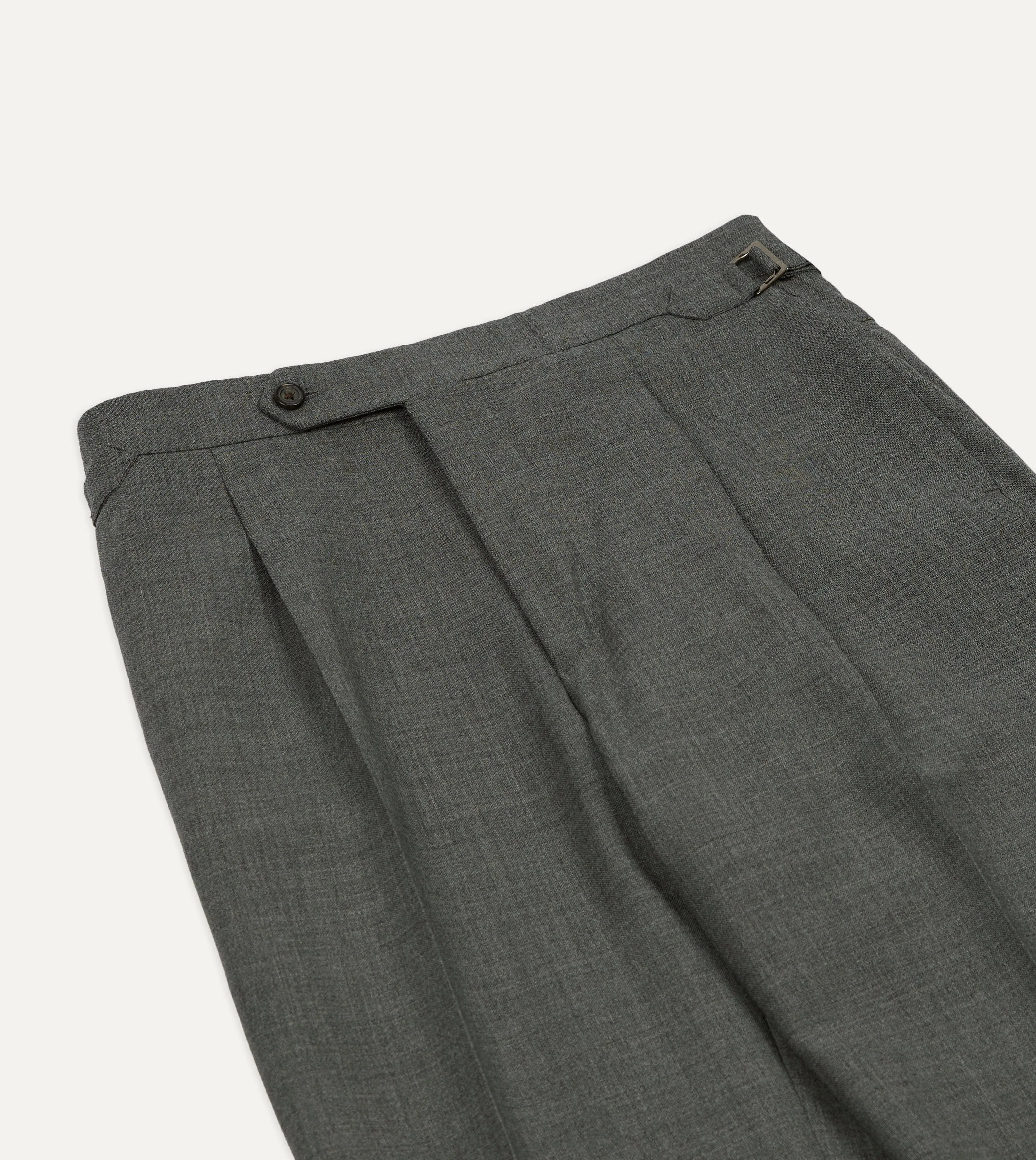 Light Grey Fresco Lite® Single Pleat Trouser sold by Drake's London product image thumbnail 4