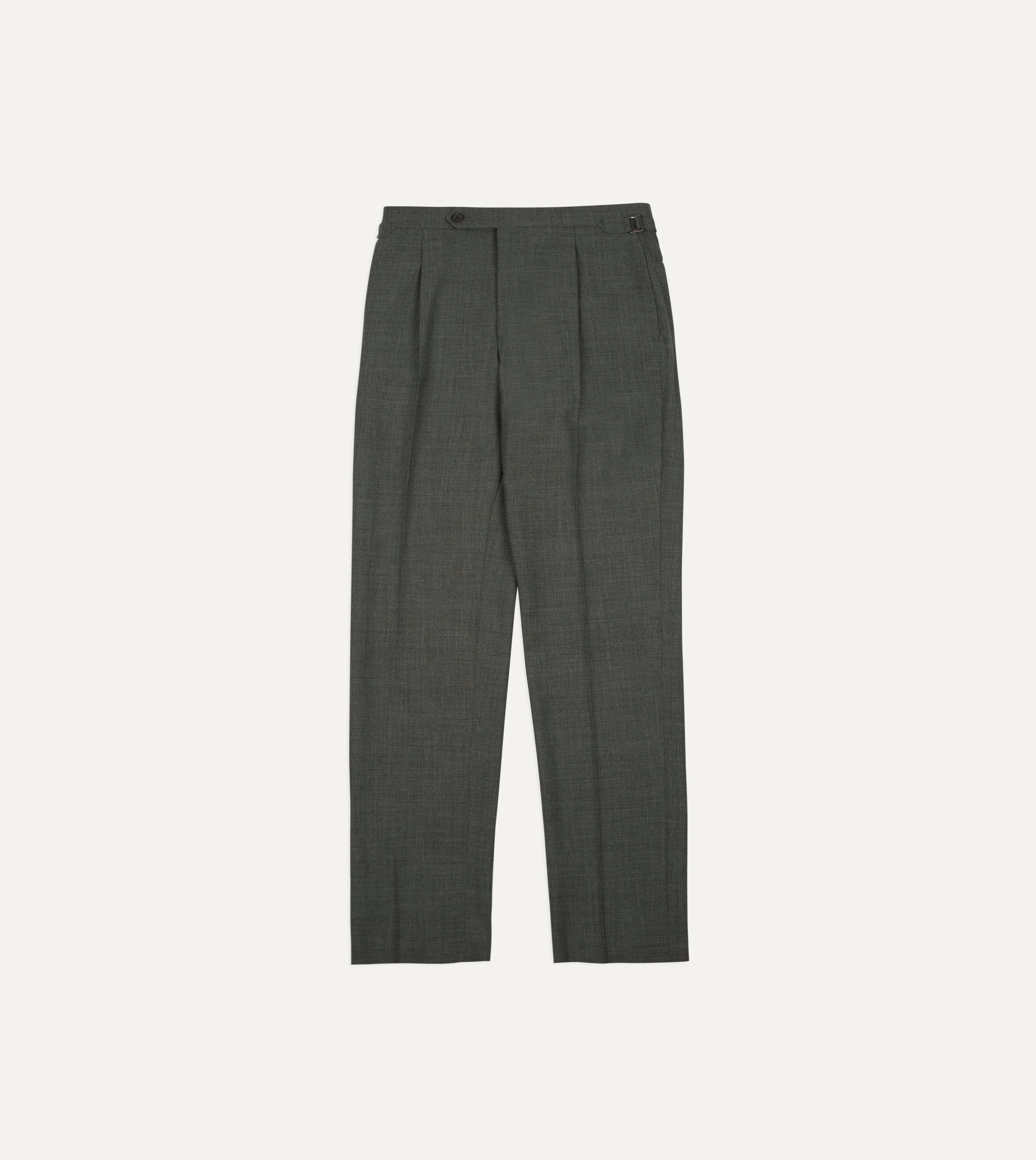 Light Grey Fresco Lite® Single Pleat Trouser sold by Drake's London product image thumbnail 3