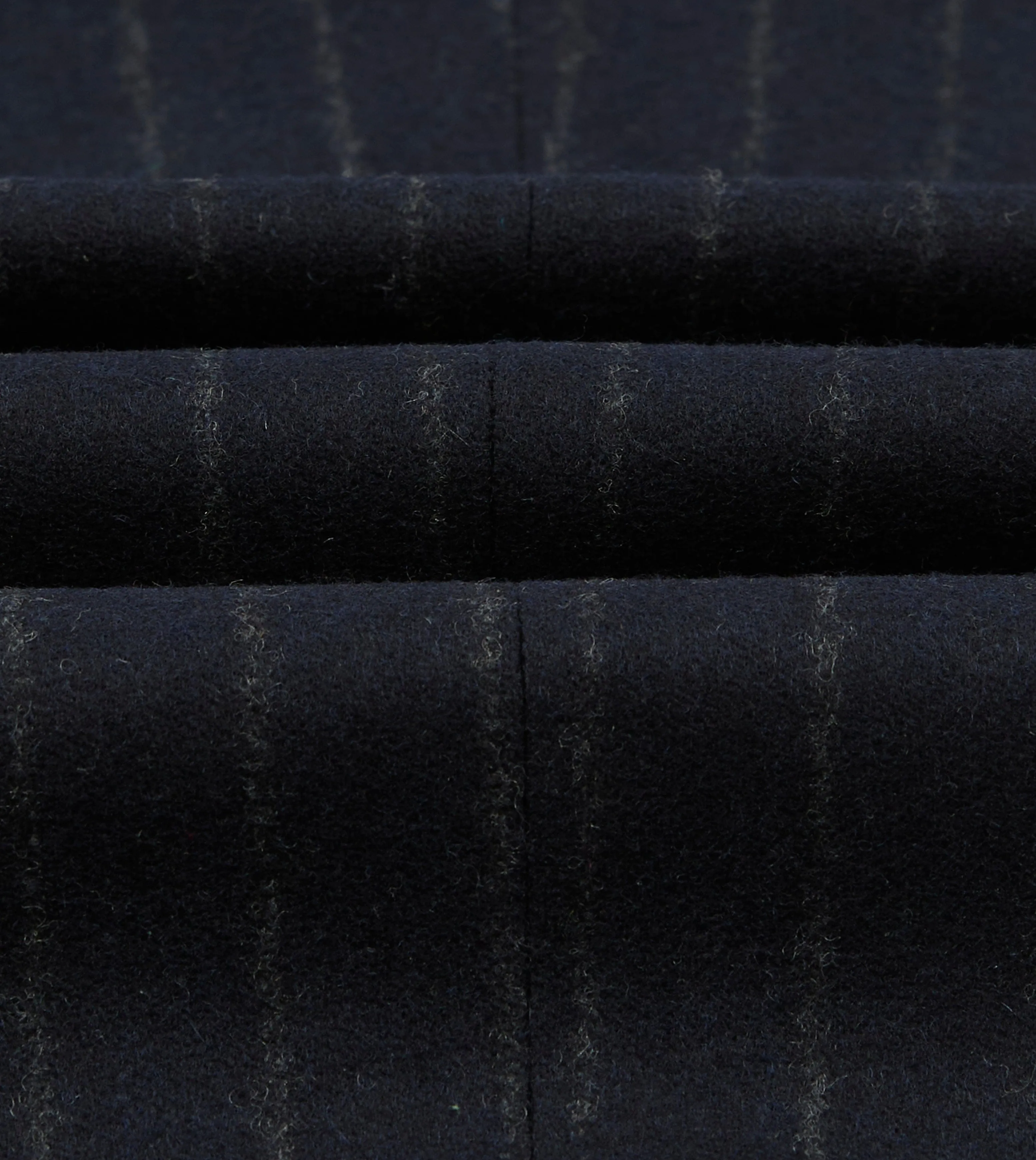Navy Chalkstripe Wool Flannel Single-Pleat Trouser sold by Drake's London product image thumbnail 2