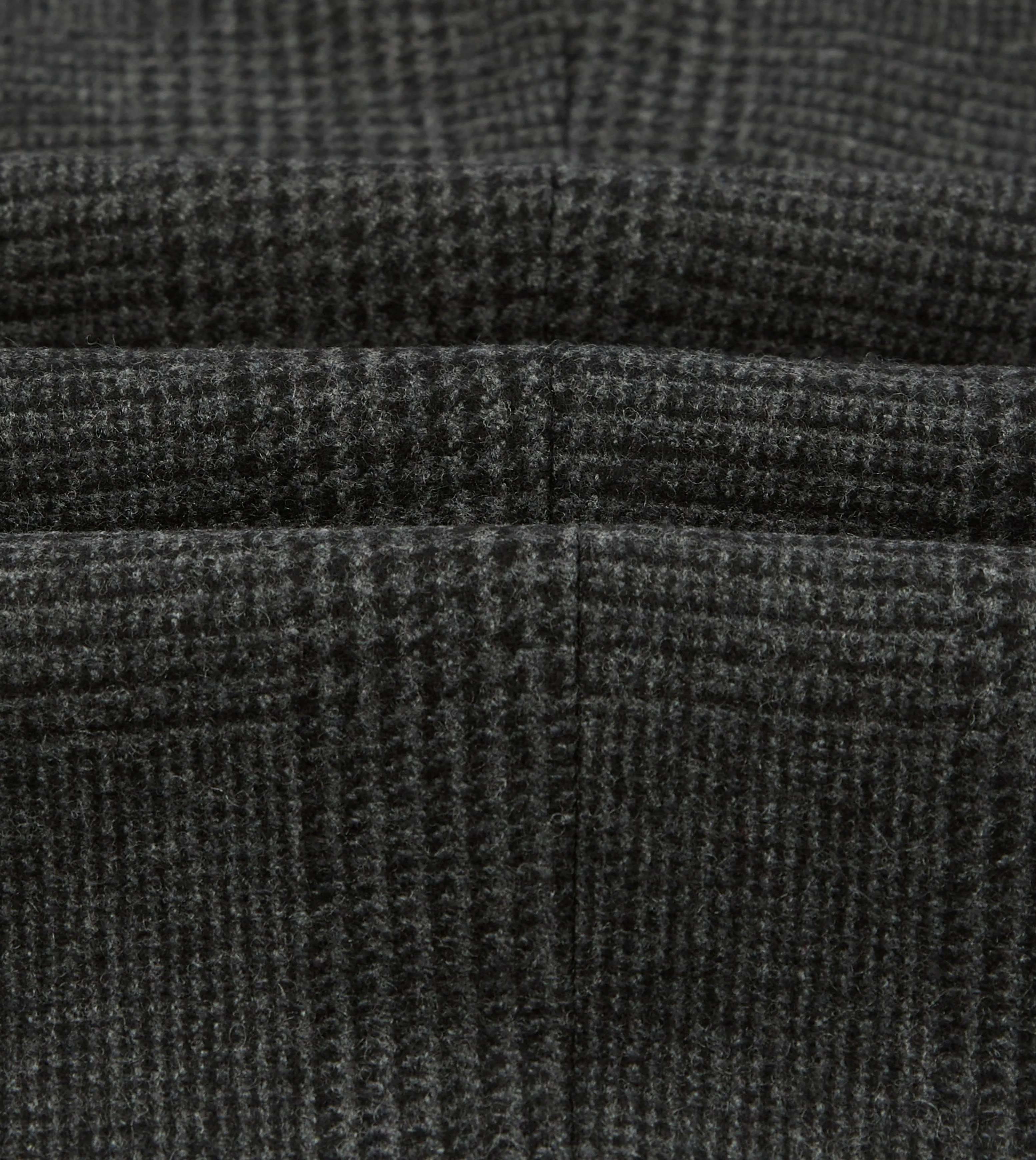 Grey Prince of Wales Check Wool Flannel Single-Pleat Trouser sold by Drake's London product image thumbnail 2