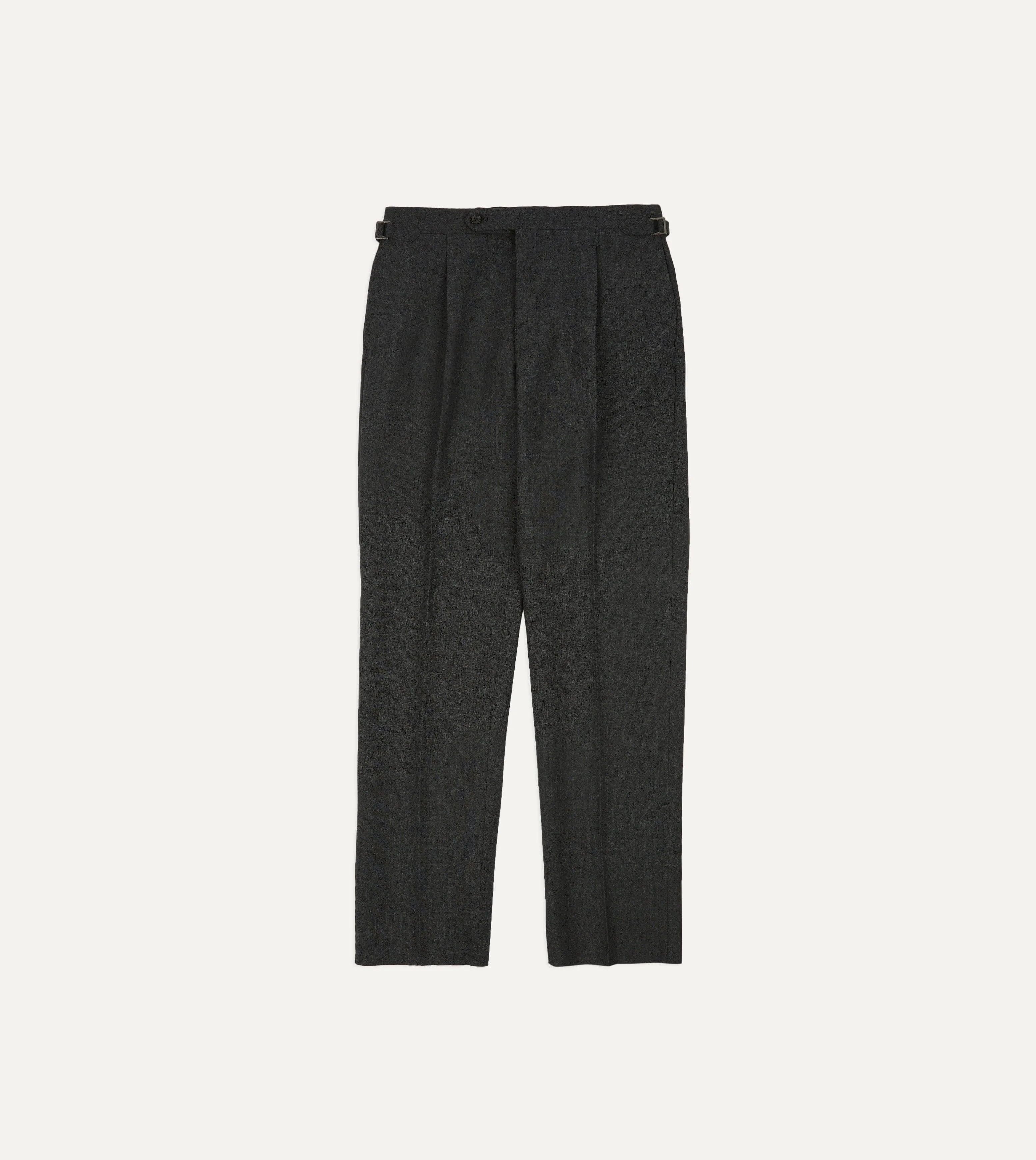 Grey Fresco® Wool Single Pleat Trouser sold by Drake's London product image thumbnail 3