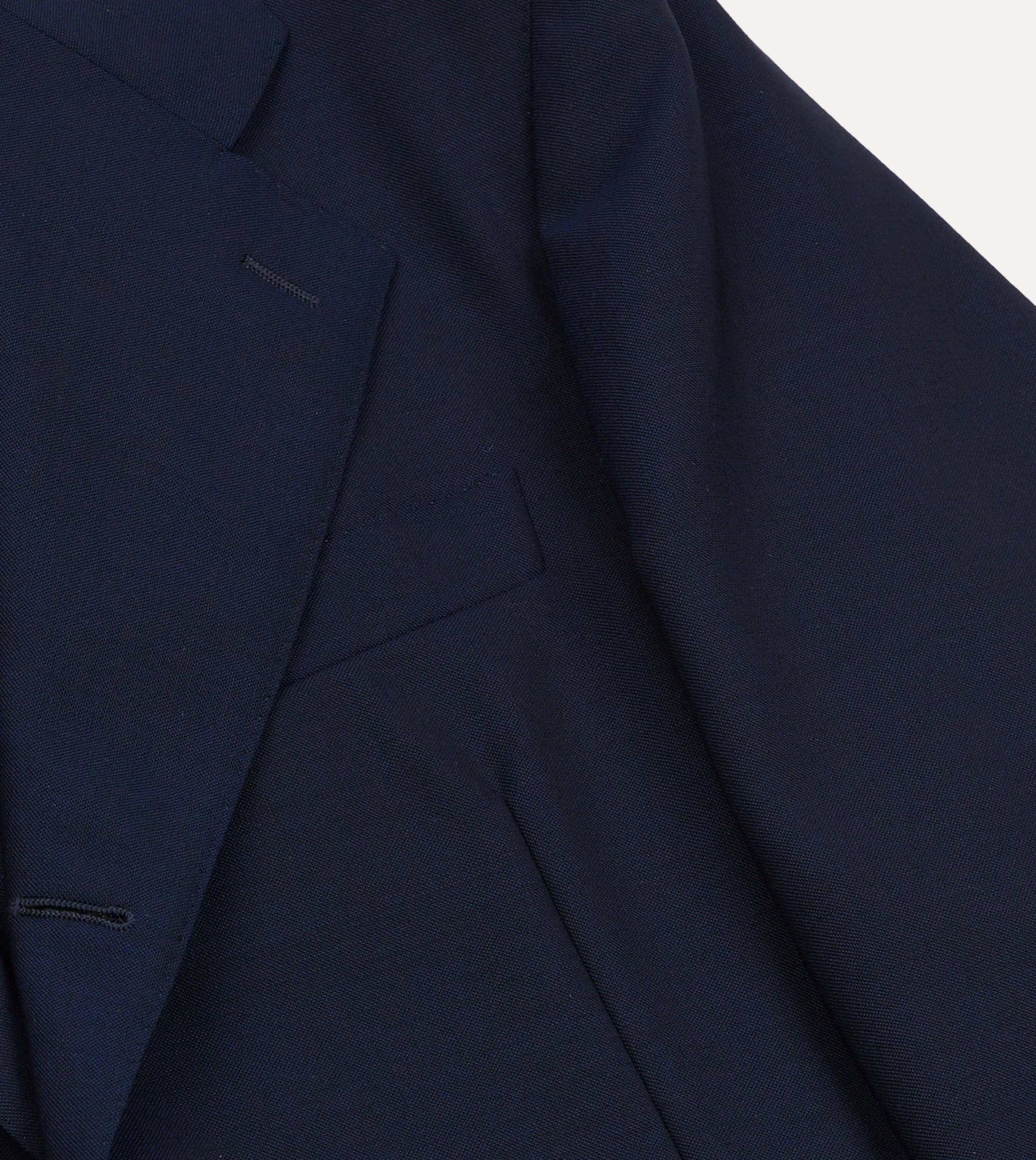 Light Navy Fresco Lite® Wool Tailored Jacket sold by Drake's London product image thumbnail 4